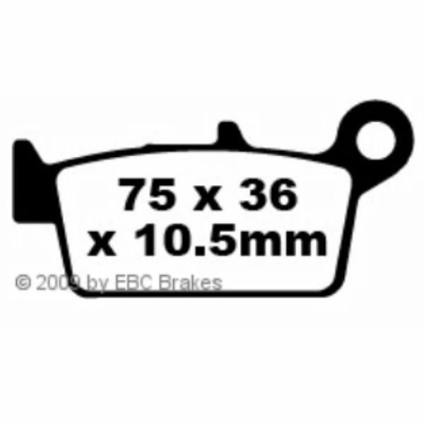 Hi-Q Bremsbeläge organisch FA131TT 75x36x10,5mm - Motorradteile & Ersatzteile - Bremsen