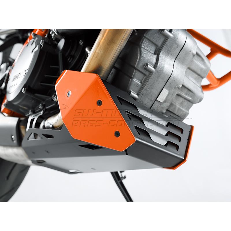 SW-MOTECH Bugspoiler Alu schwarz/orange für KTM 1290 Super Duke R/GT - Motorradteile & Ersatzteile - Anbauteile