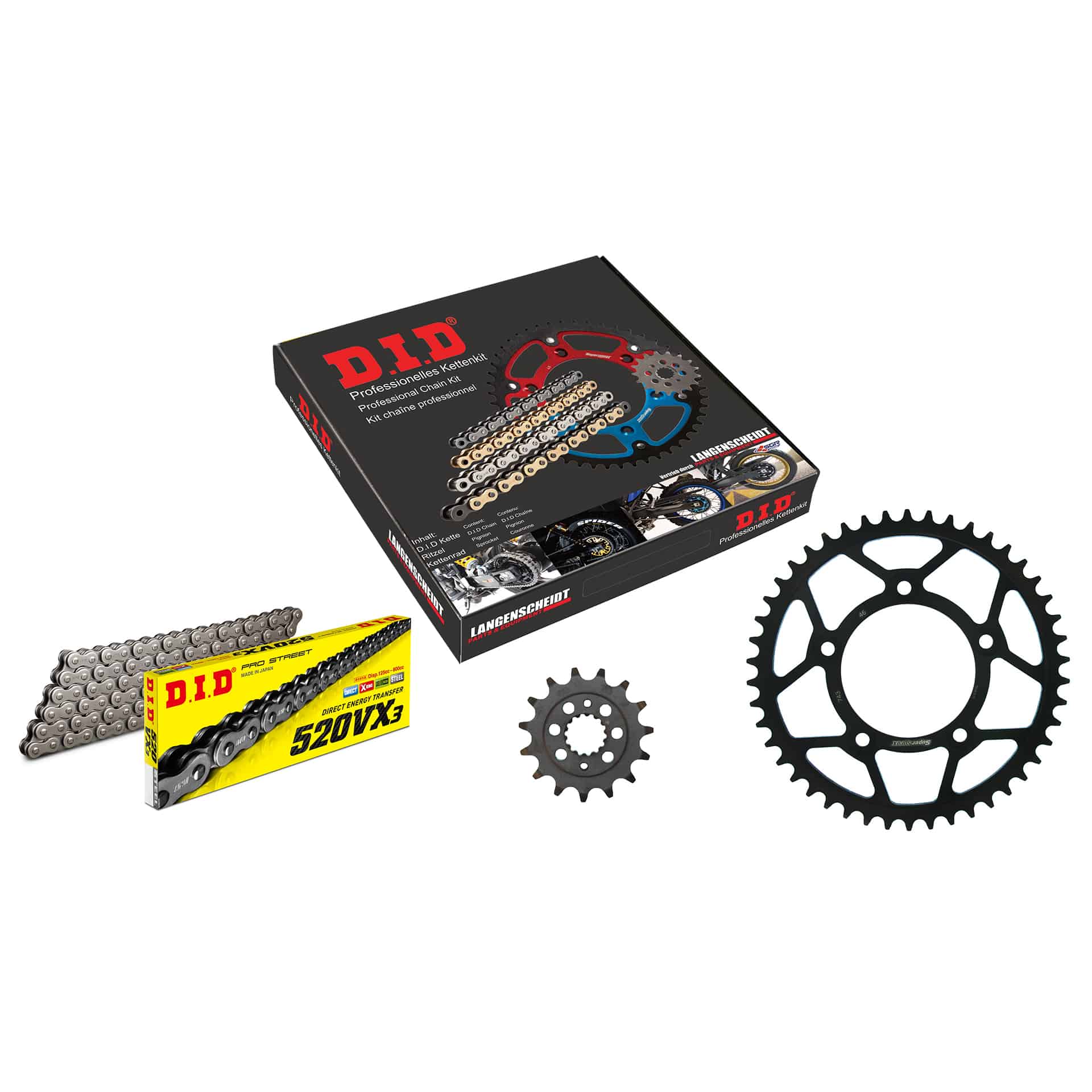 D.I.D. Kettenkit 520VX3 Niet X 15/46/104 für Scrambler 800 15-17