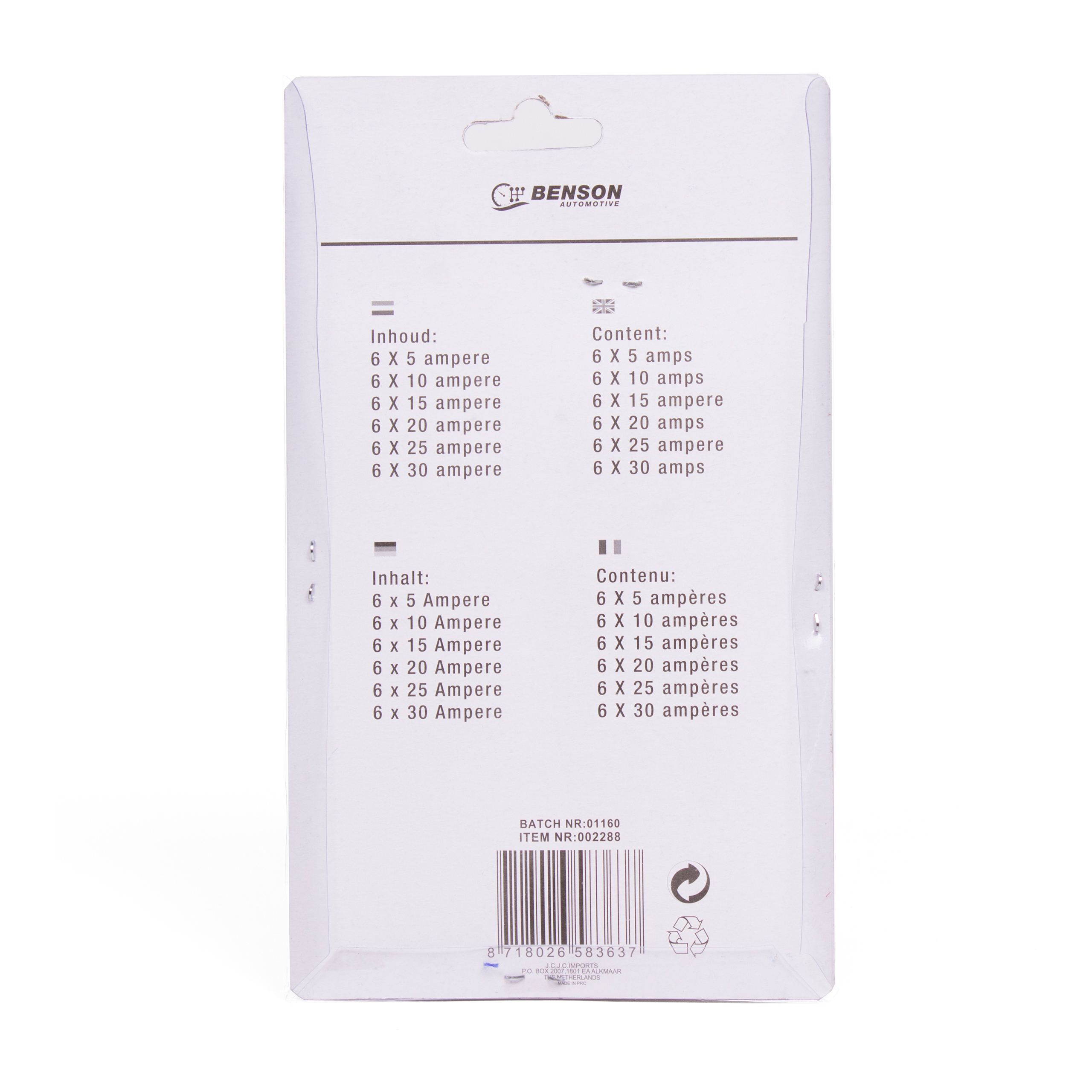 Benson Automotive-Mini Flachsicherungen 36 tlg.-0002233024000000