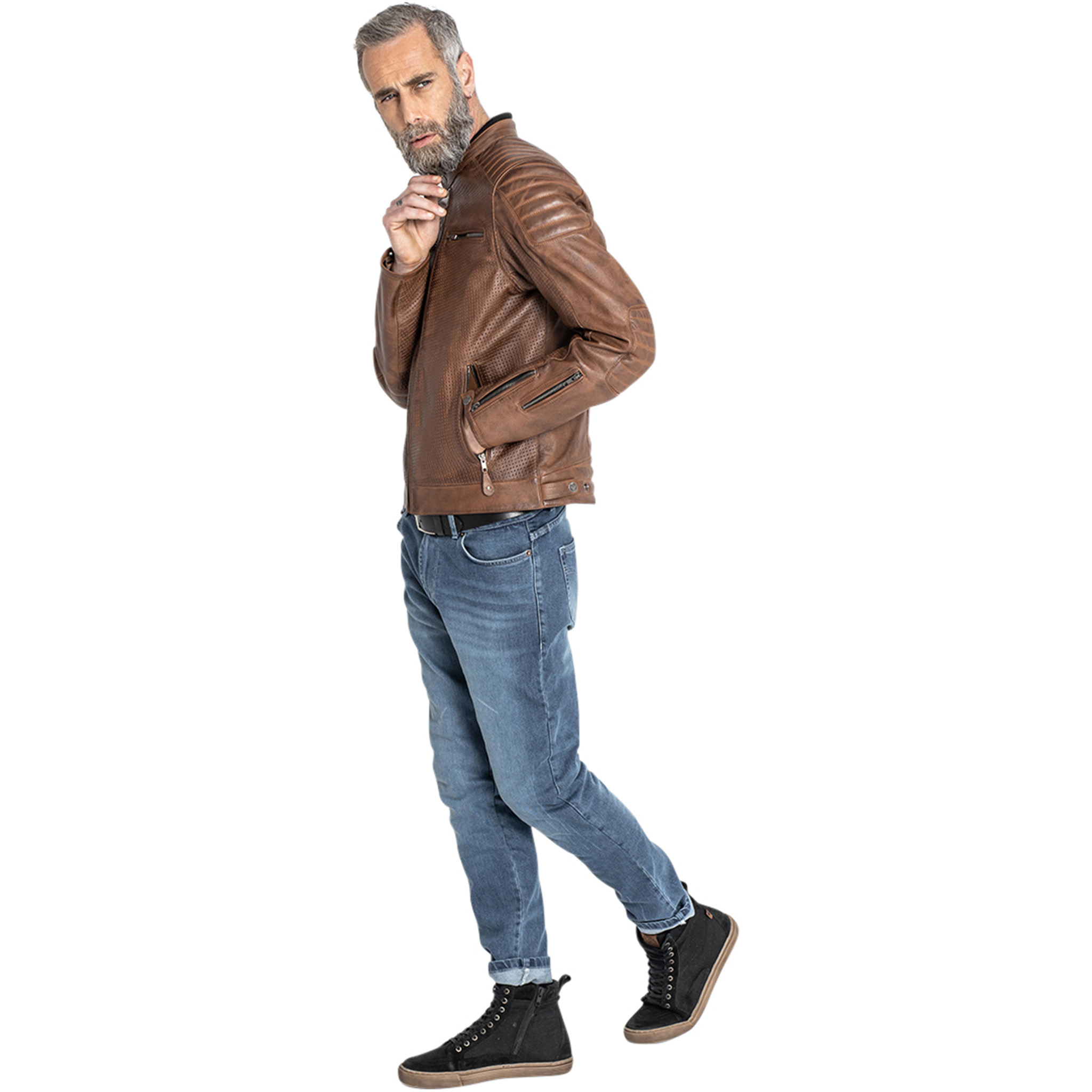 John Doe-Storm Lederjacke  tobacco 4XL-1000181999039014