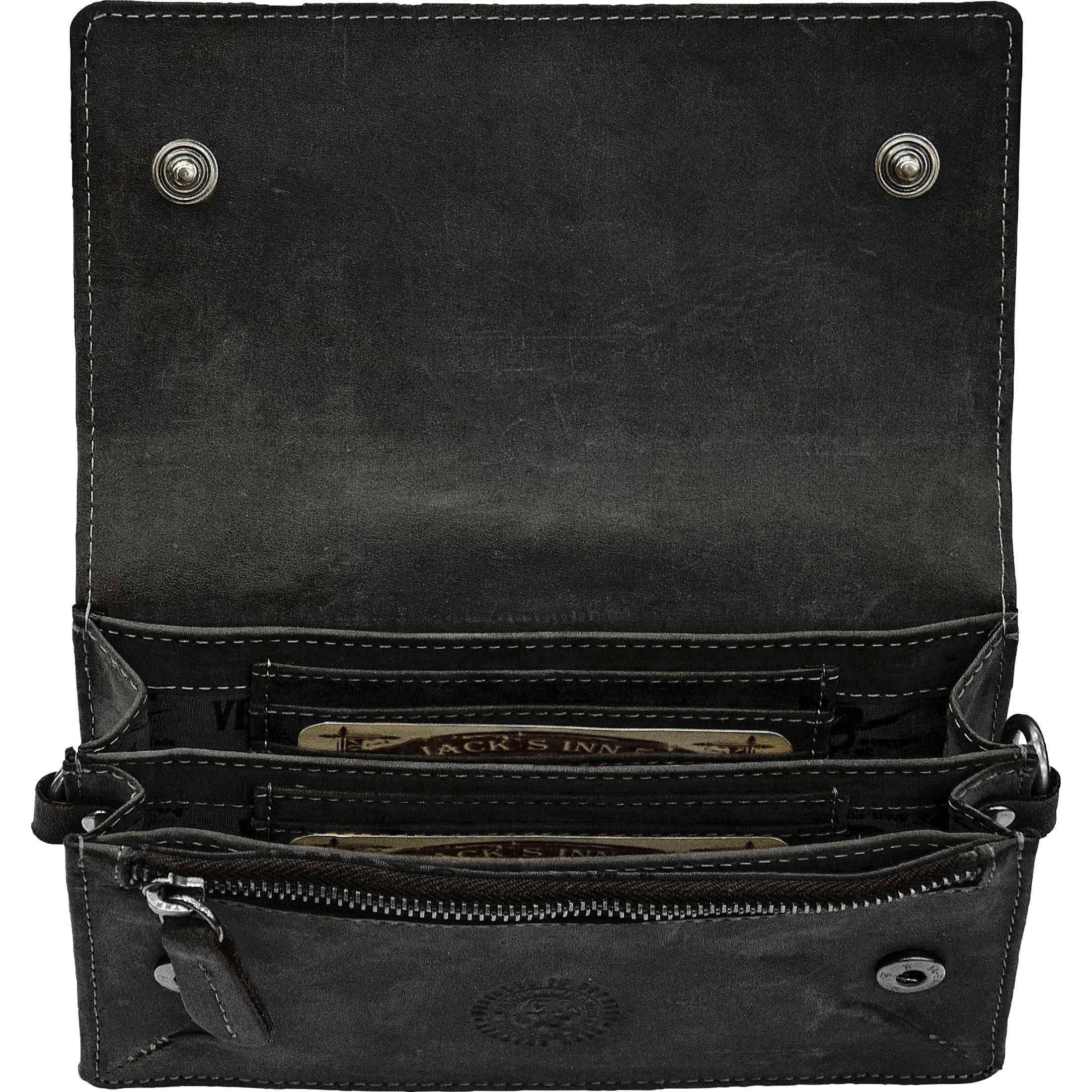 Jack's Inn 54-Leder Geldbörse/Umhänge-/Gürteltasche "Black Rum"-5726961207999170