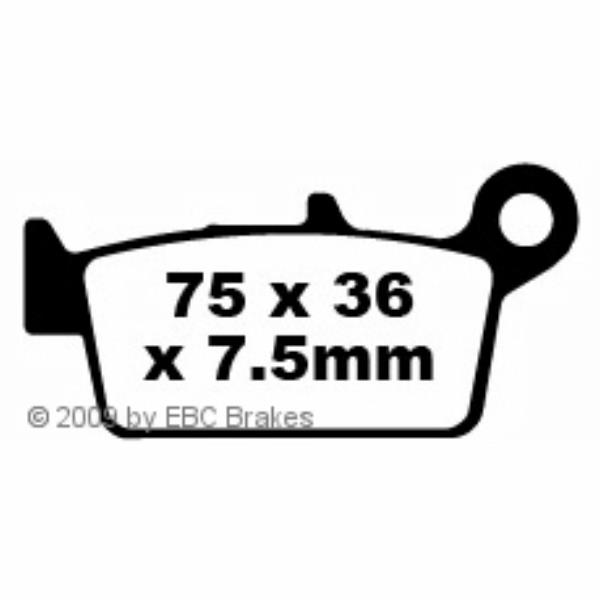 Hi-Q Bremsbeläge organisch FA131/3 75x36x7,5mm - Motorradteile & Ersatzteile - Bremsen