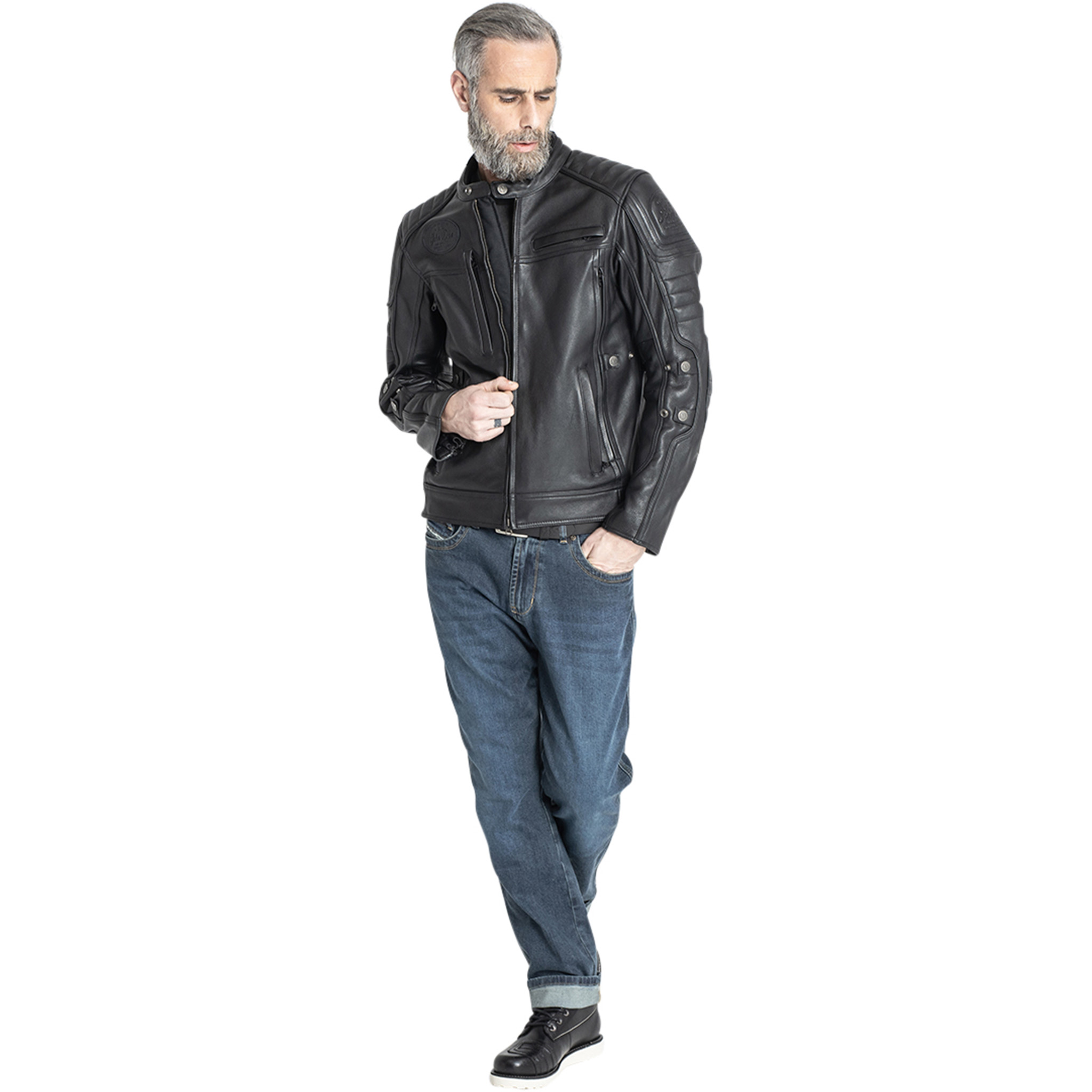 John Doe-Technical Lederjacke schwarz XS-0000478003001007