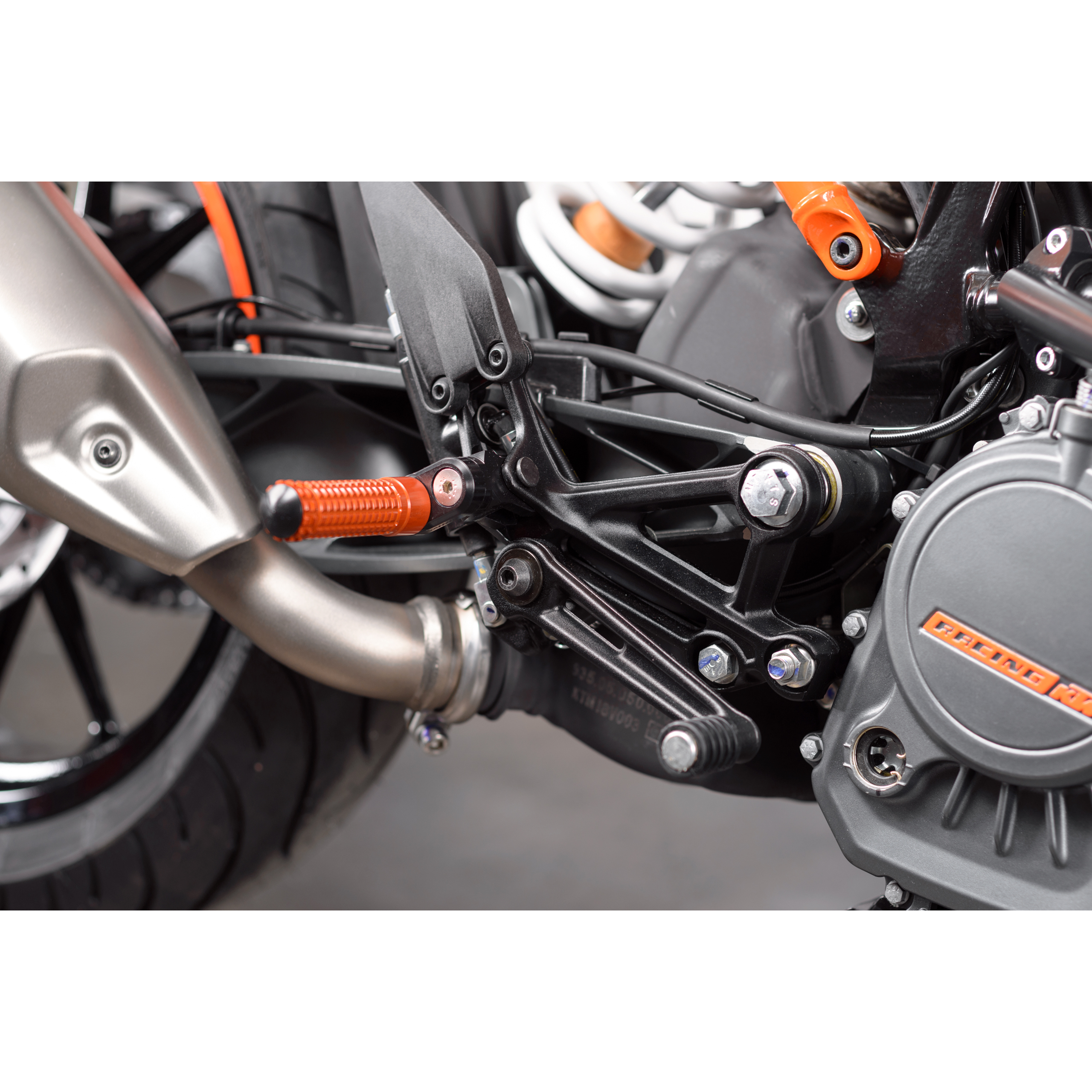Mizu Fußrastenpaar Flex Race 22mm für Fahrer schwarz/orange 10003 - Motorradteile & Ersatzteile - Fußrasten & Hebel
