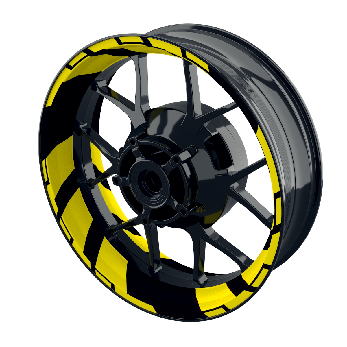 One-Wheel-Felgenaufkleber Chainsaw gelb glänzend-0000241125009000
