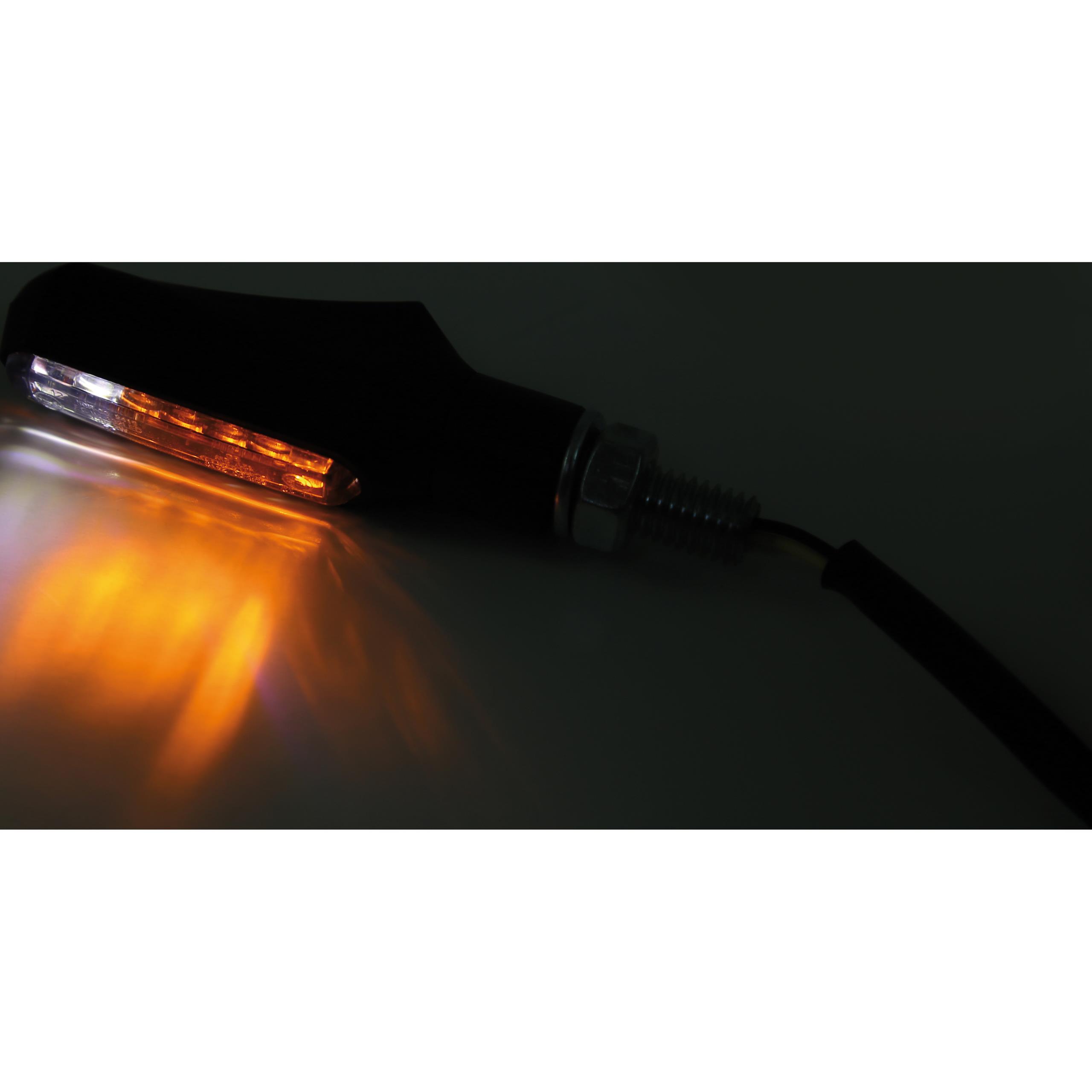 Shin Yo-LED Blinkerpaar mit Positionslicht Shorty Fin M8 schwarz-5706431020000930