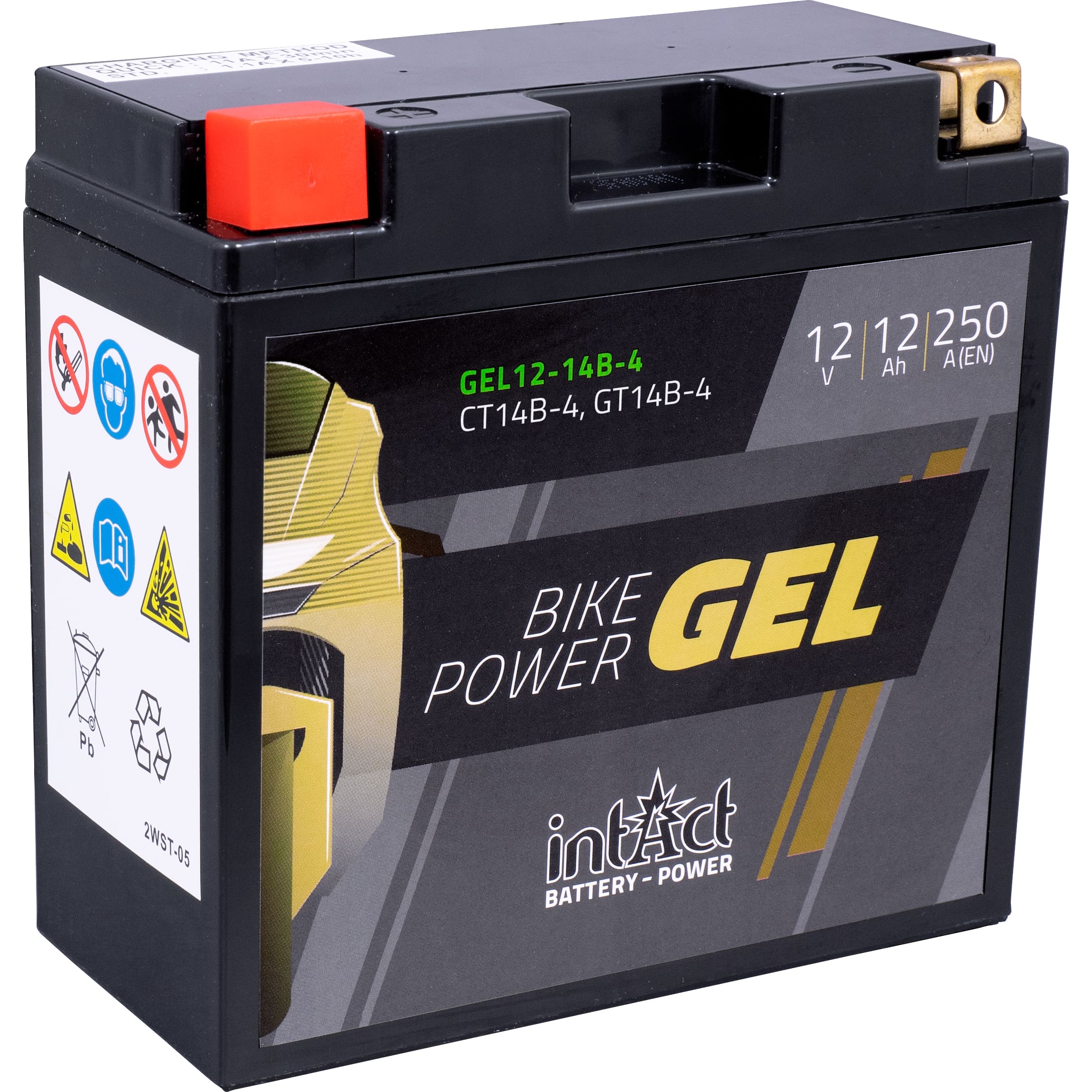 intAct Batterie Bike Power Gel geschlossen GEL12-14B-4 12V/12Ah (YT - Motorradteile & Ersatzteile - Batterien