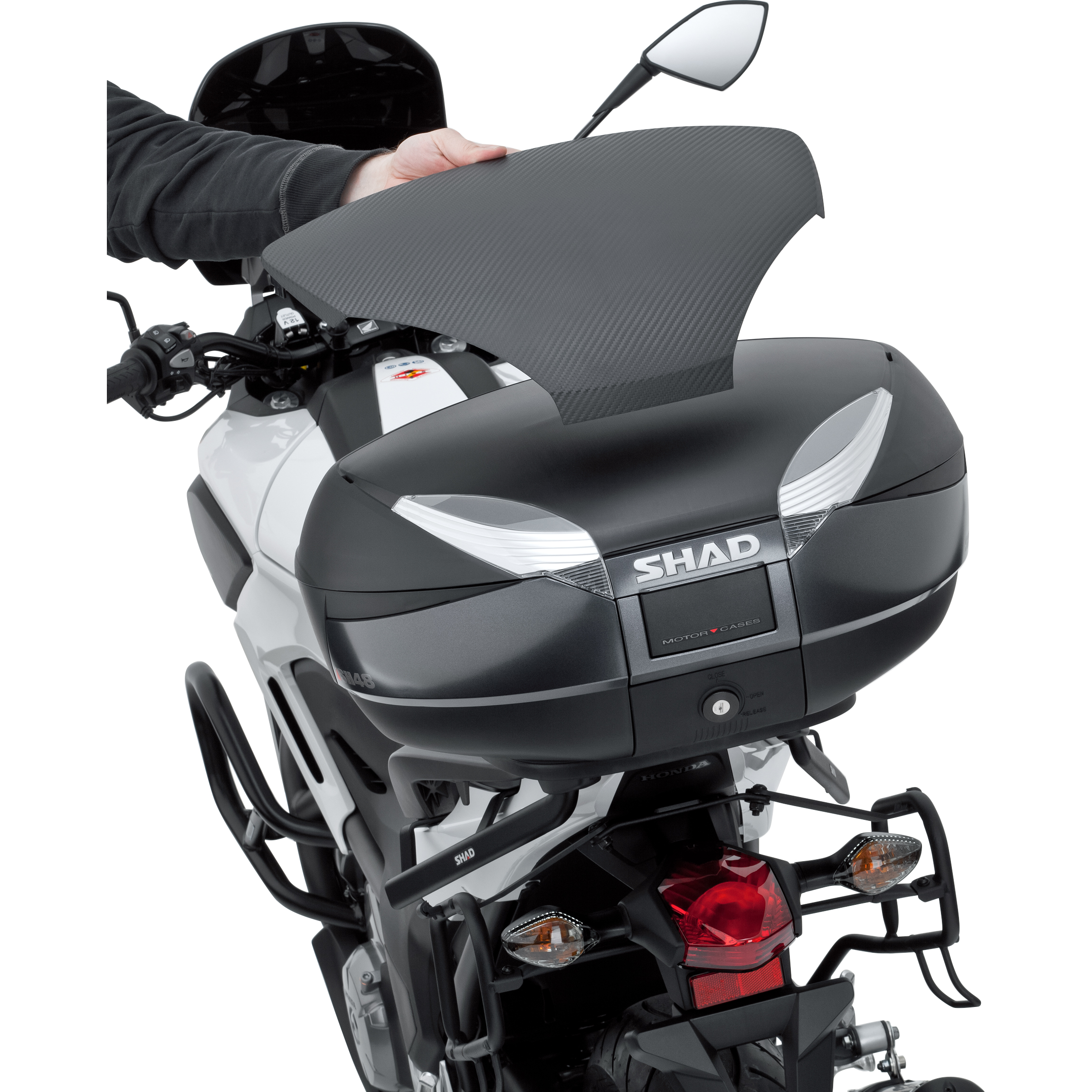 Shad Deckelcover für SH48 Topcase carbonlook - Motorradzubehör - Motorradgepäck