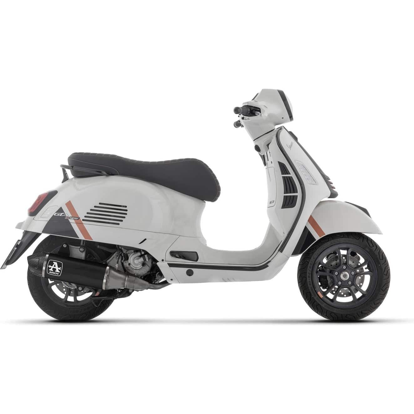 Arrow Exhaust Auspuff Urban 53551AKN 1-1 schwarz/Carbon für Vespa GTS 310 - Motorradteile & Ersatzteile - Auspuff