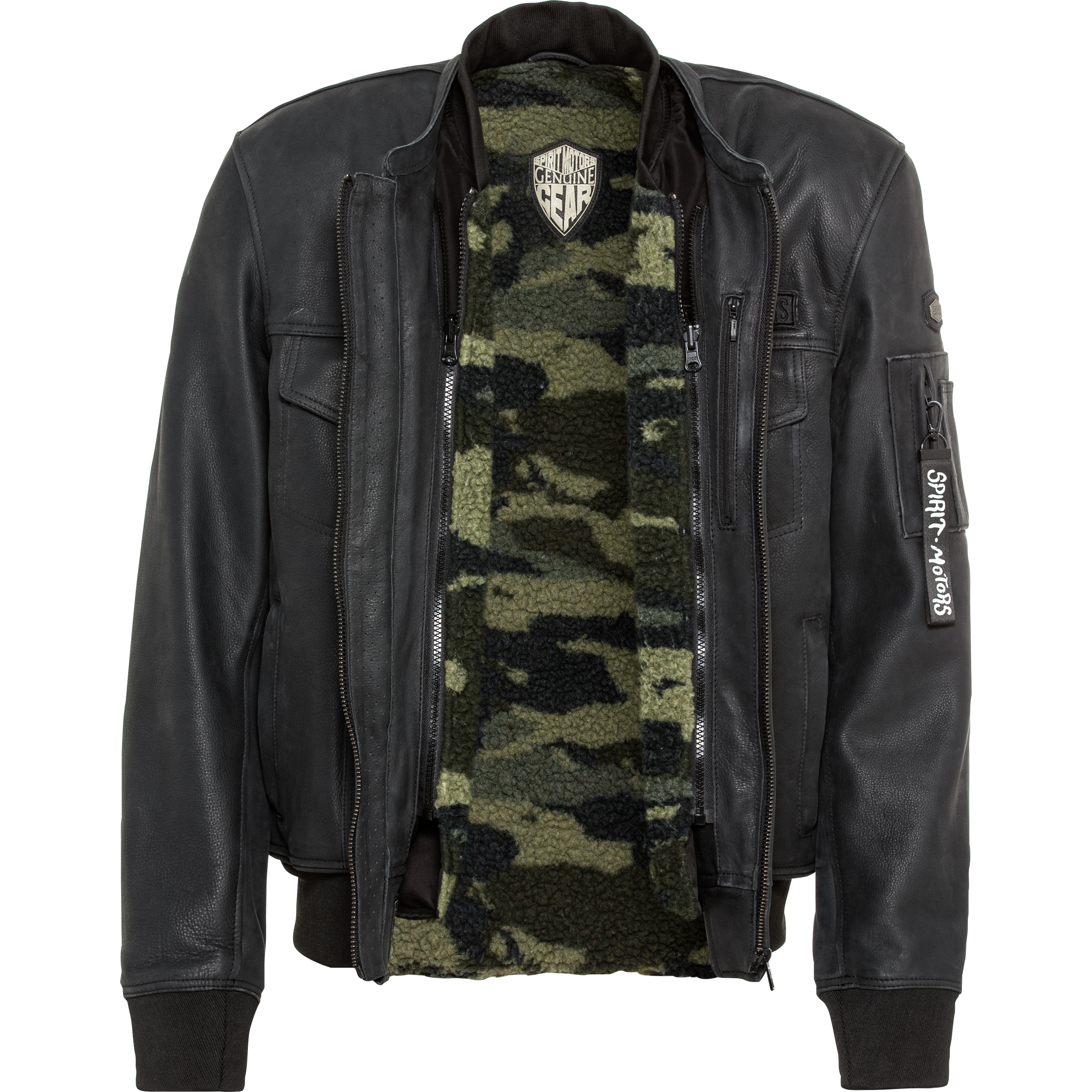 Spirit Motors-Mad Jason Lederjacke schwarz XL-1006381999001011