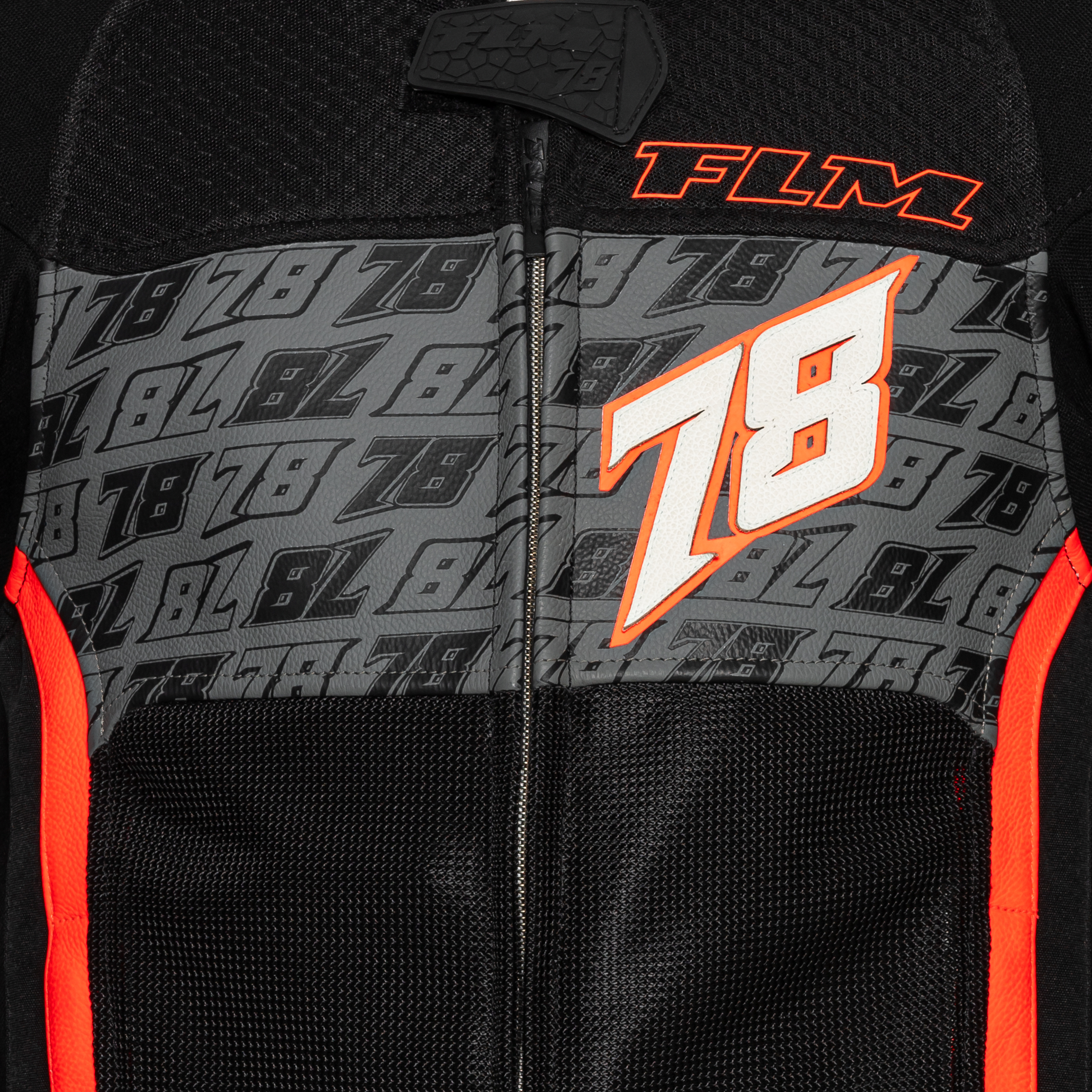 FLM-Mugello Air Leder-/Textiljacke schwarz/rot 50-1006391999002306
