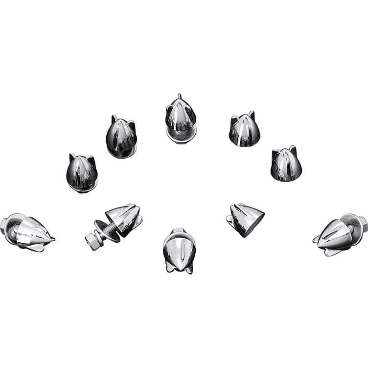 Highway Hawk-Hutmuttern Bullet Wing chrom 10er Pack-5613601173000020