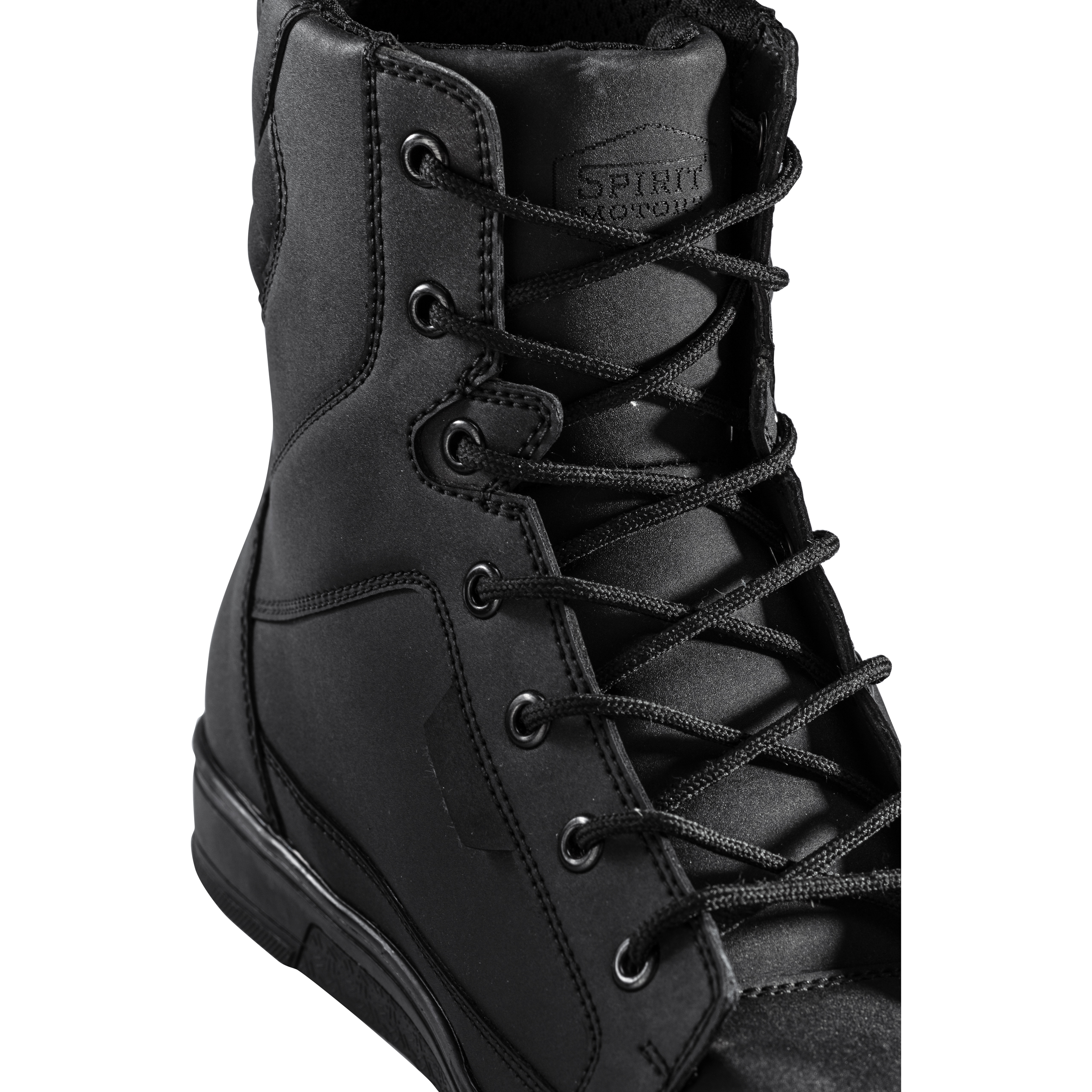 Spirit Motors-Joe Flow Motorradschnürstiefel kurz schwarz 46-3006631999001746