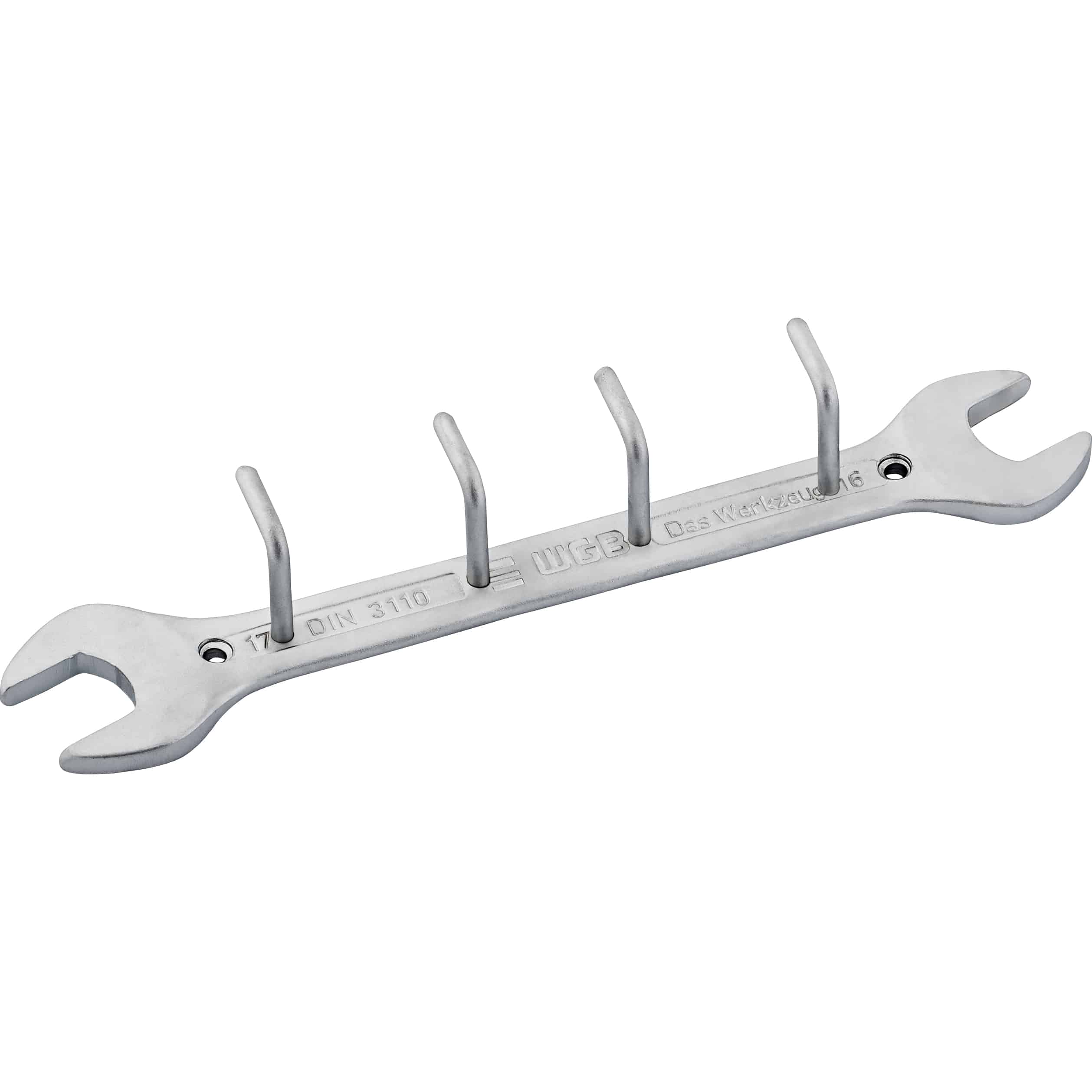 WGB-Doppelmaulschlüssel als Schlüsselbrett mit 4 Haken 16 x 17 m-5730541222999000