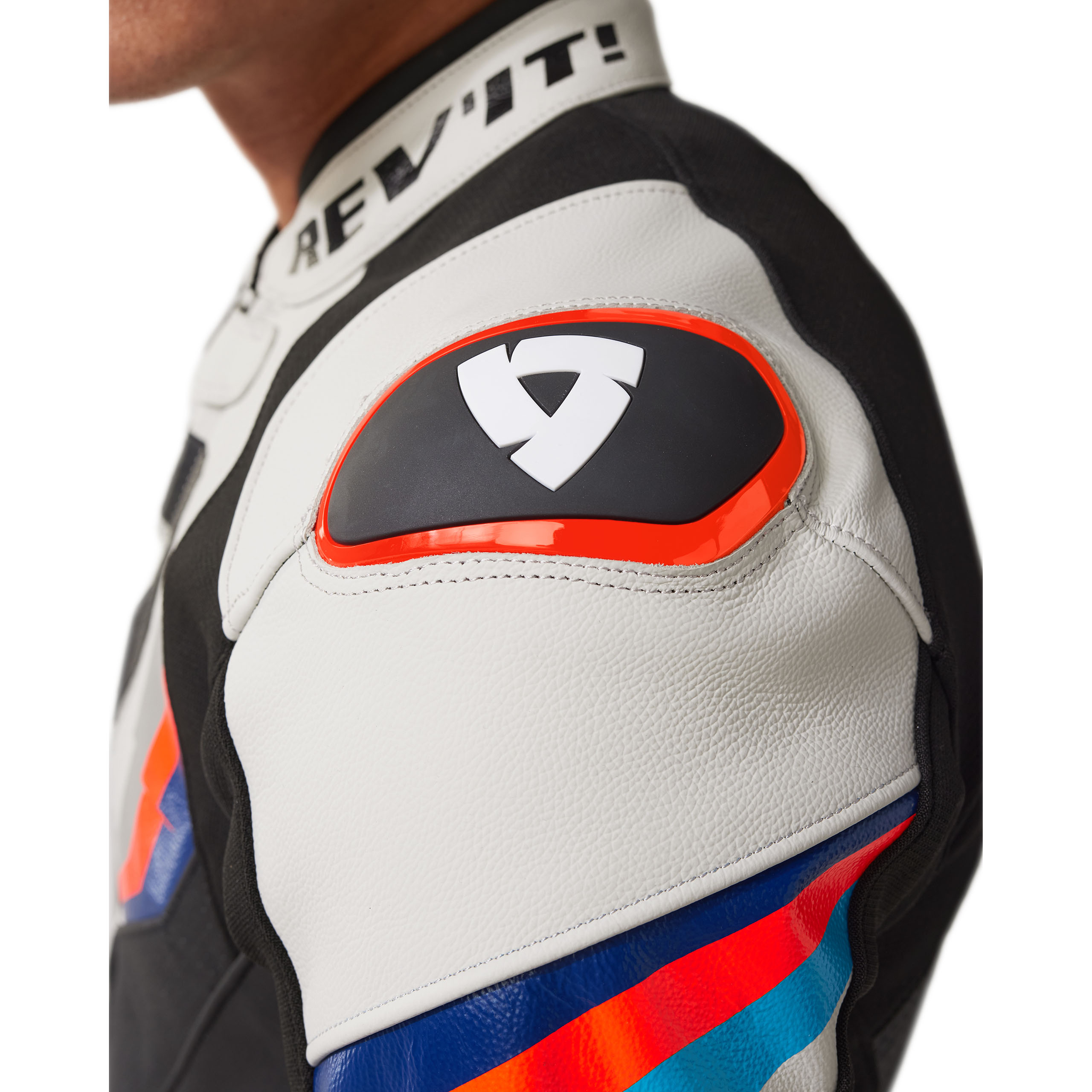 REV'IT!-Quantum 3 Lederjacke schwarz/hellgrau 56-0000781999081309