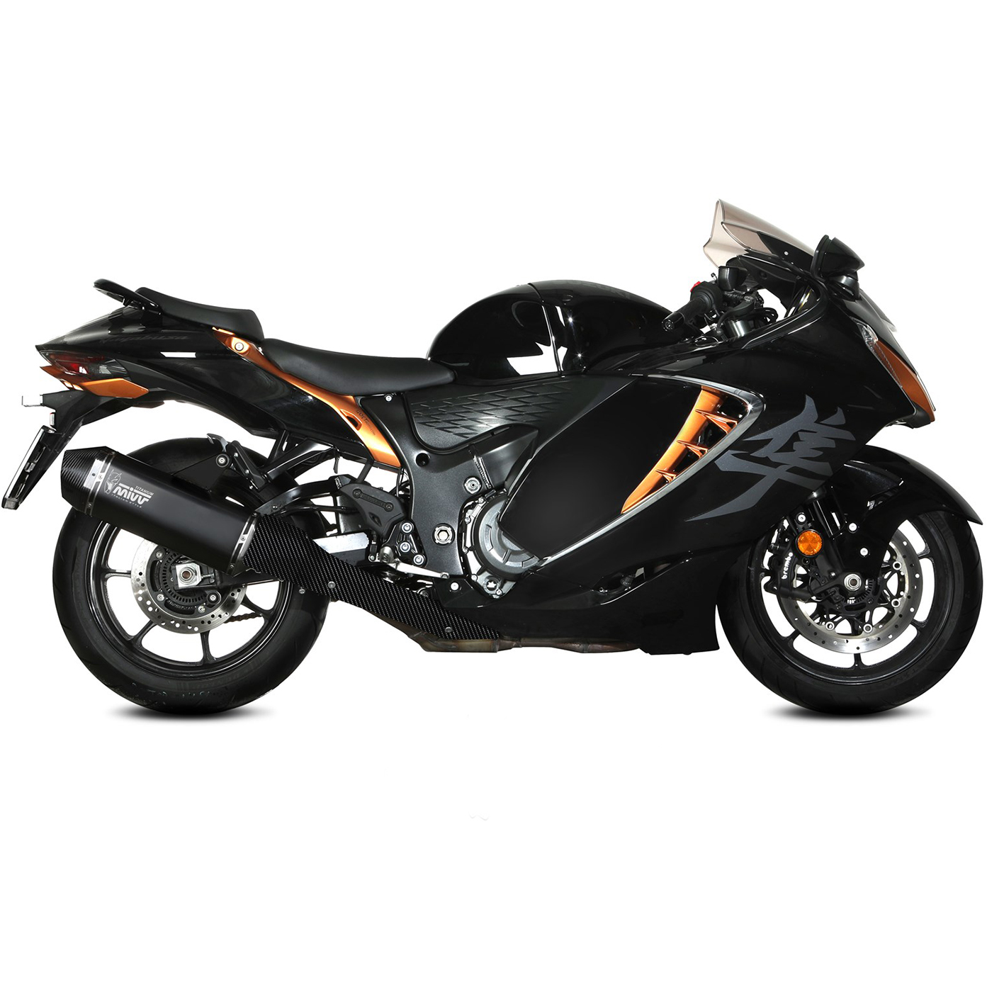 MIVV Auspuff Speed Edge Paar Titan schwarz für Hayabusa 2021-2023 - Motorradteile & Ersatzteile - Auspuff