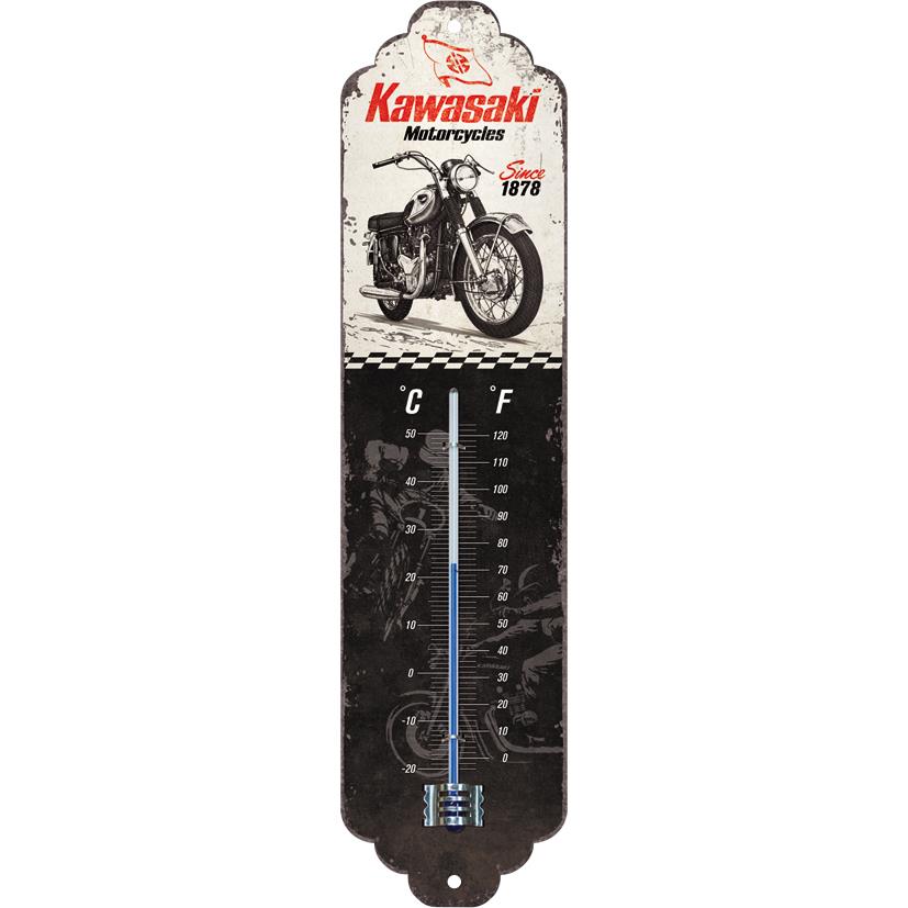 Nostalgic-Art Thermometer "Kawasaki - Since 1878" - Motorradzubehör - Geschenkideen