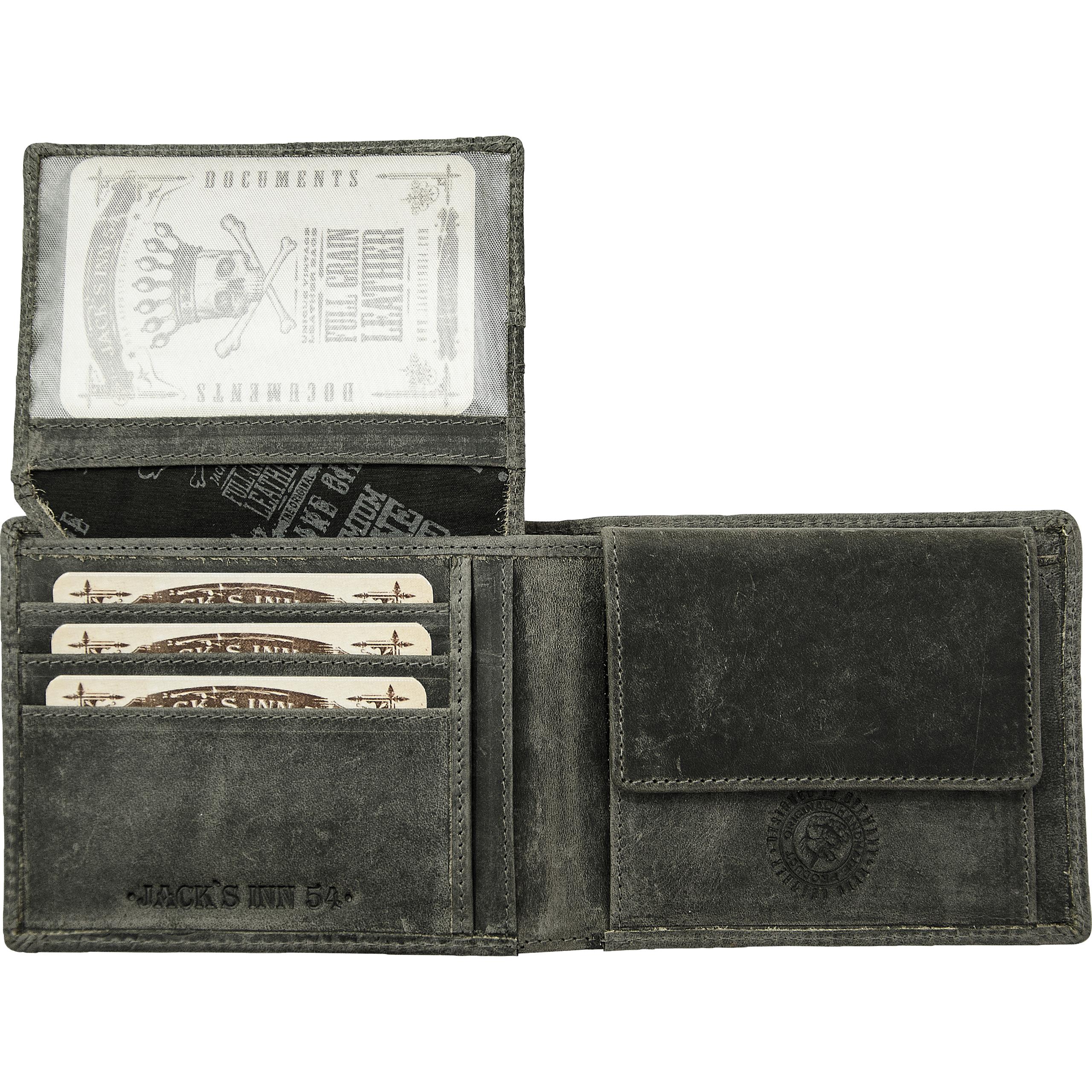 Jack's Inn 54-Börse quer mit Kette "Black Spade"-5726231207003000