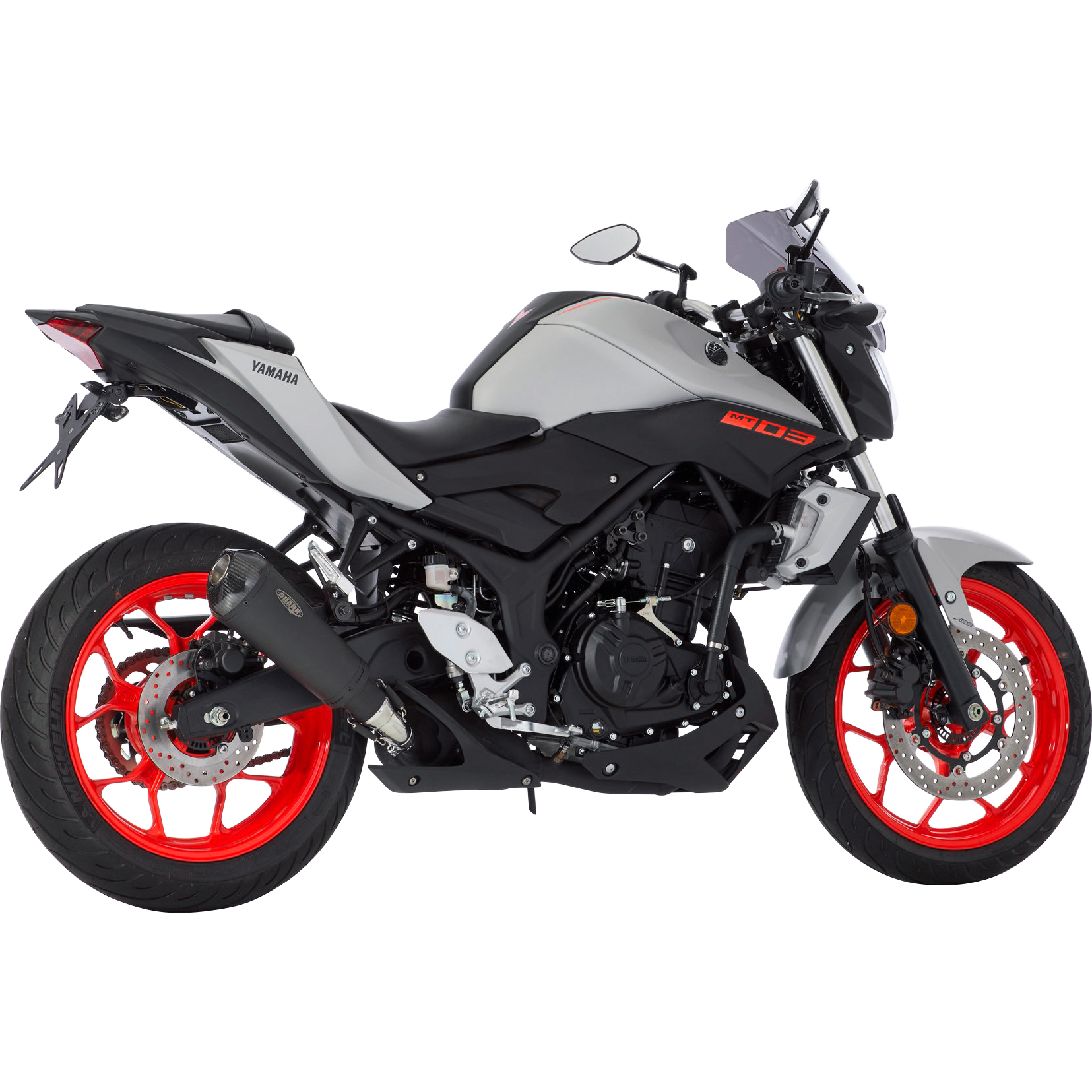 Shark exhaust-DSX-7 Auspuff short schwarz für Yamaha MT-03/YZF R3 15-22-5706041000999820