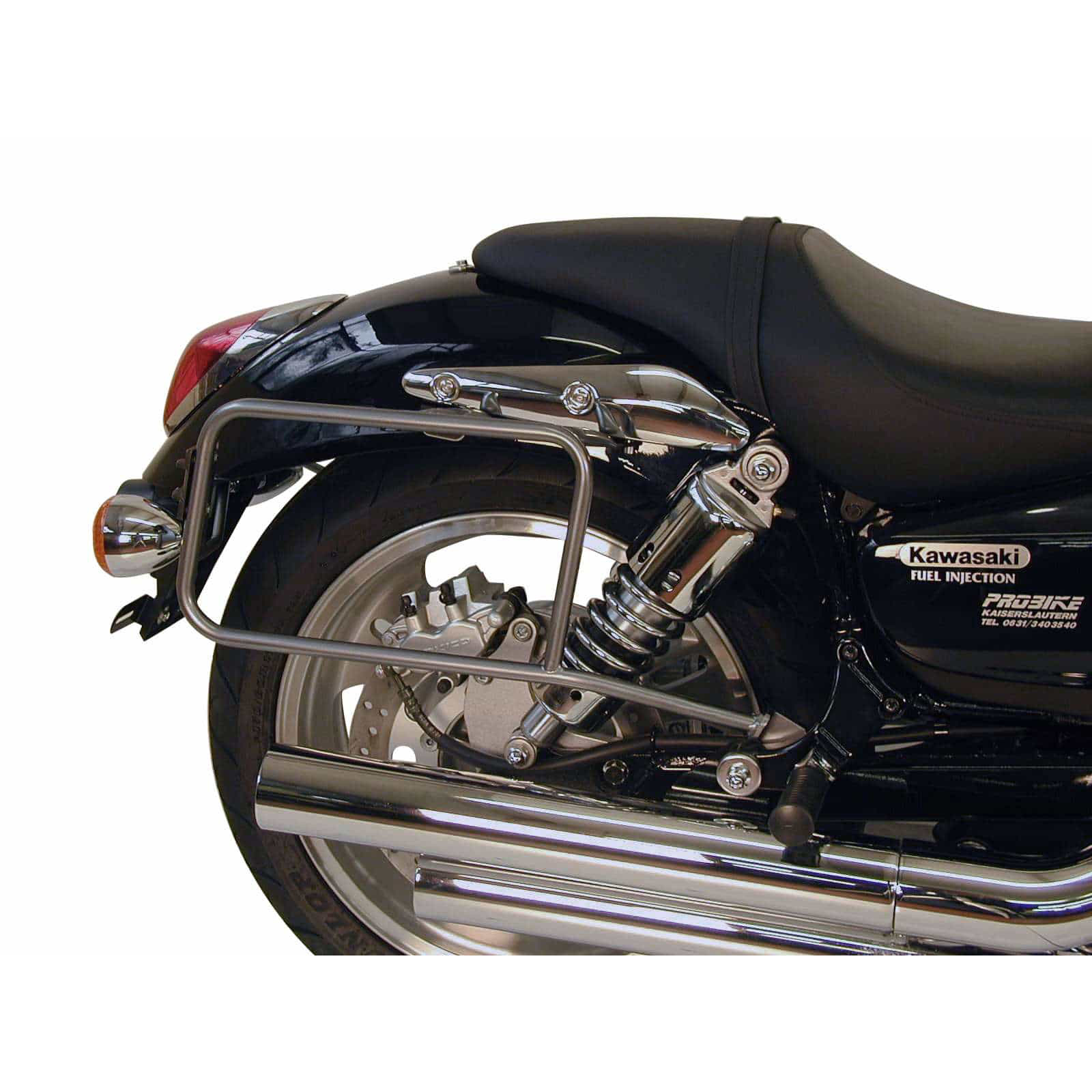 Hepco & Becker Seitenkofferträger chrom für Kawa VN 1500/1600 Mean Streak - Motorradzubehör - Motorradgepäck