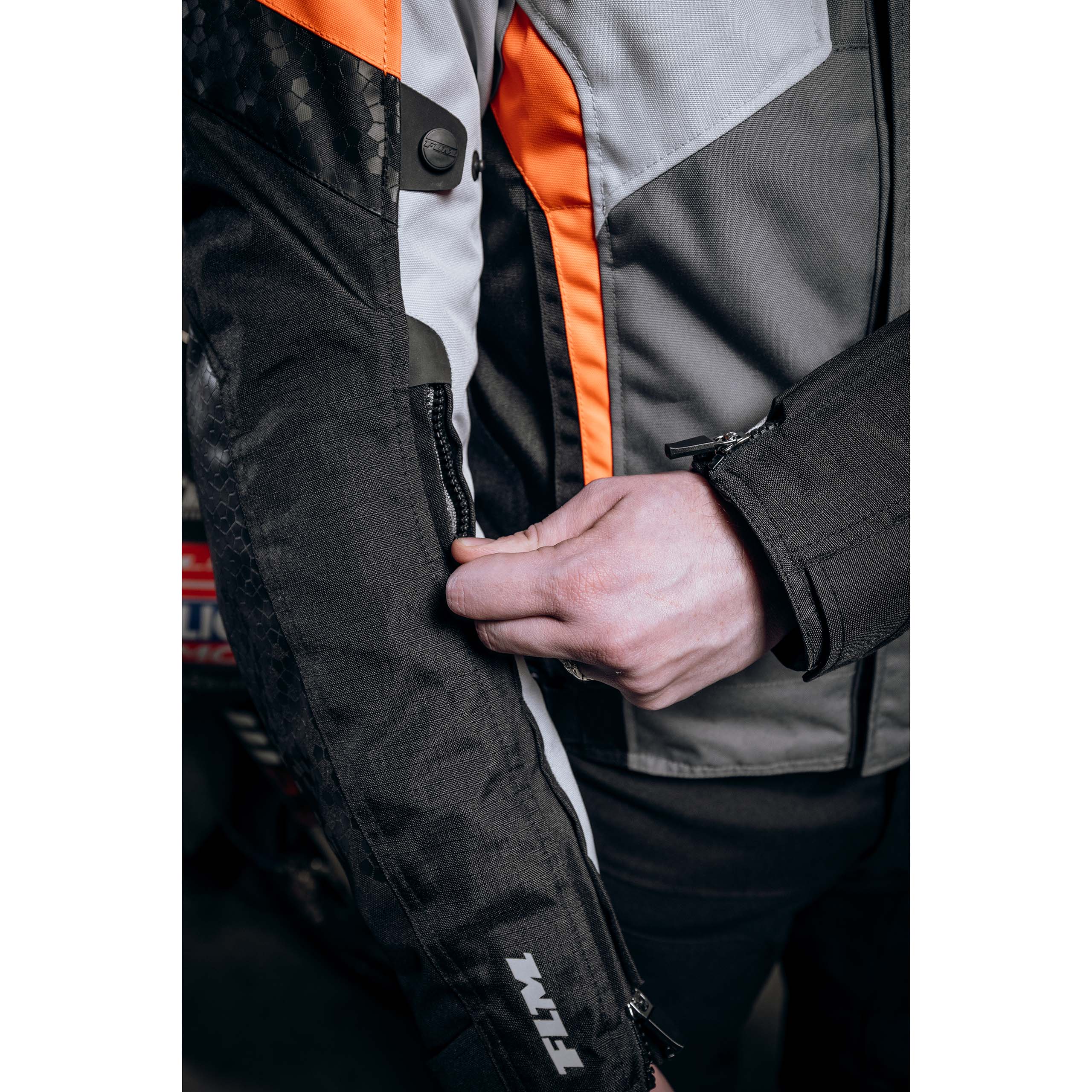 FLM-Fuel WP Textiljacke grau/rot L-2019291999002010