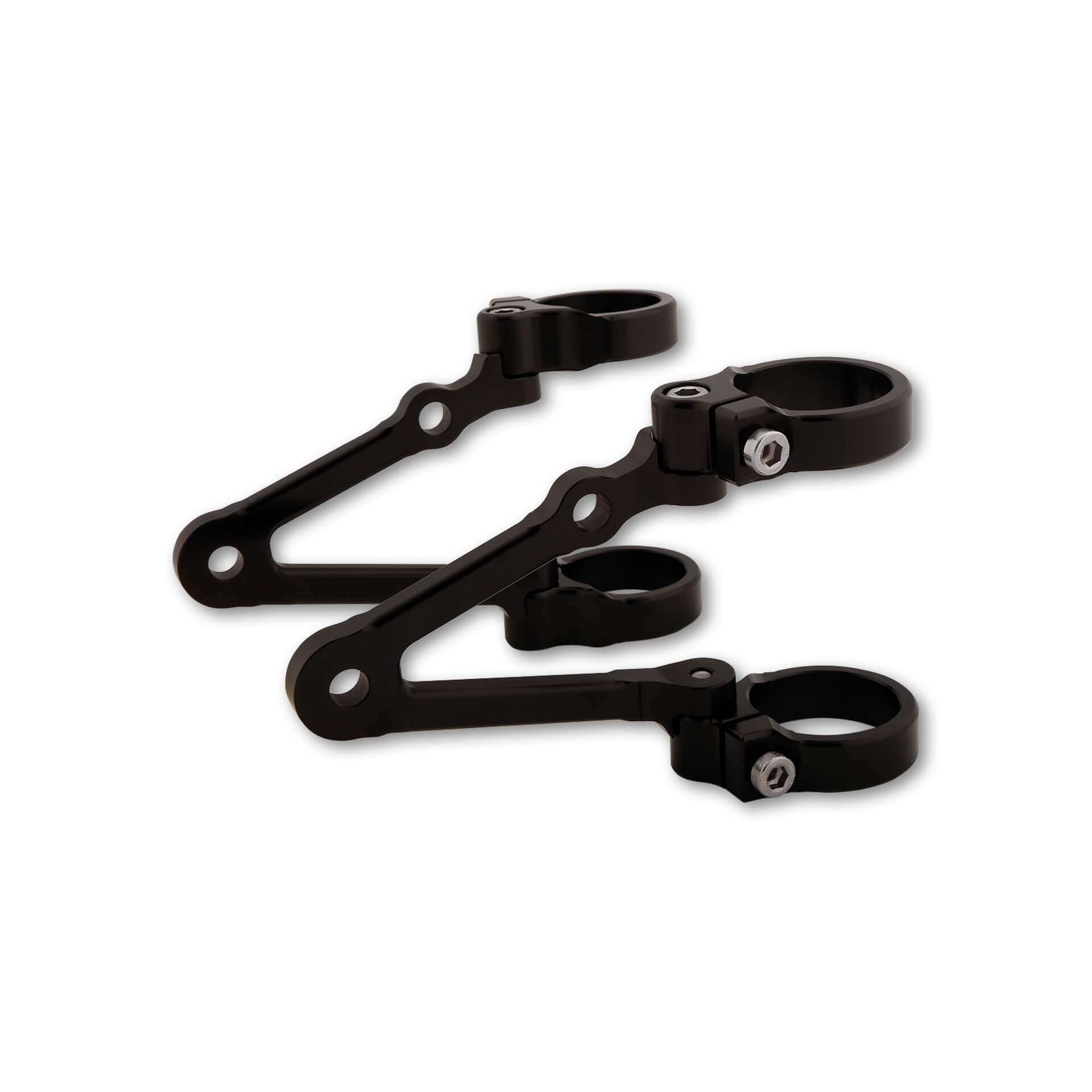 LSL Lampenhalter drehbar schwarz Ø50/52mm, 82mm mit Blinkeraufn. - Motorradteile & Ersatzteile - Beleuchtung