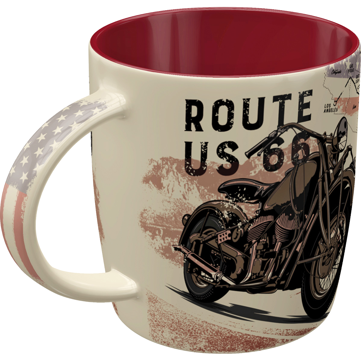 Nostalgic-Art-Tasse "Set - Route 66 Bike Map" 330 ml-5741061207030110