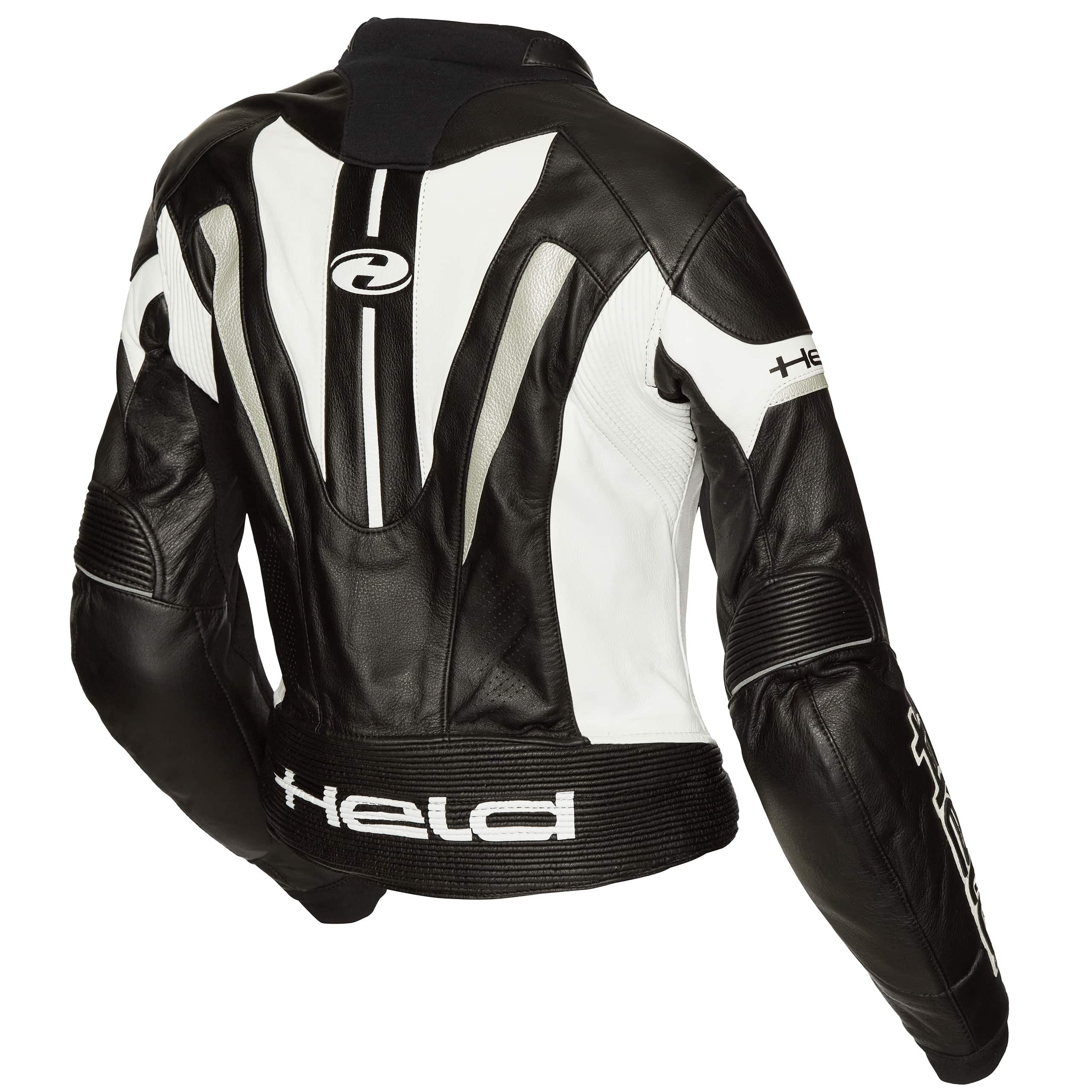 Held-Debbie II Damen Lederjacke schwarz/weiß 21 (42 kurz)-1005911999004437