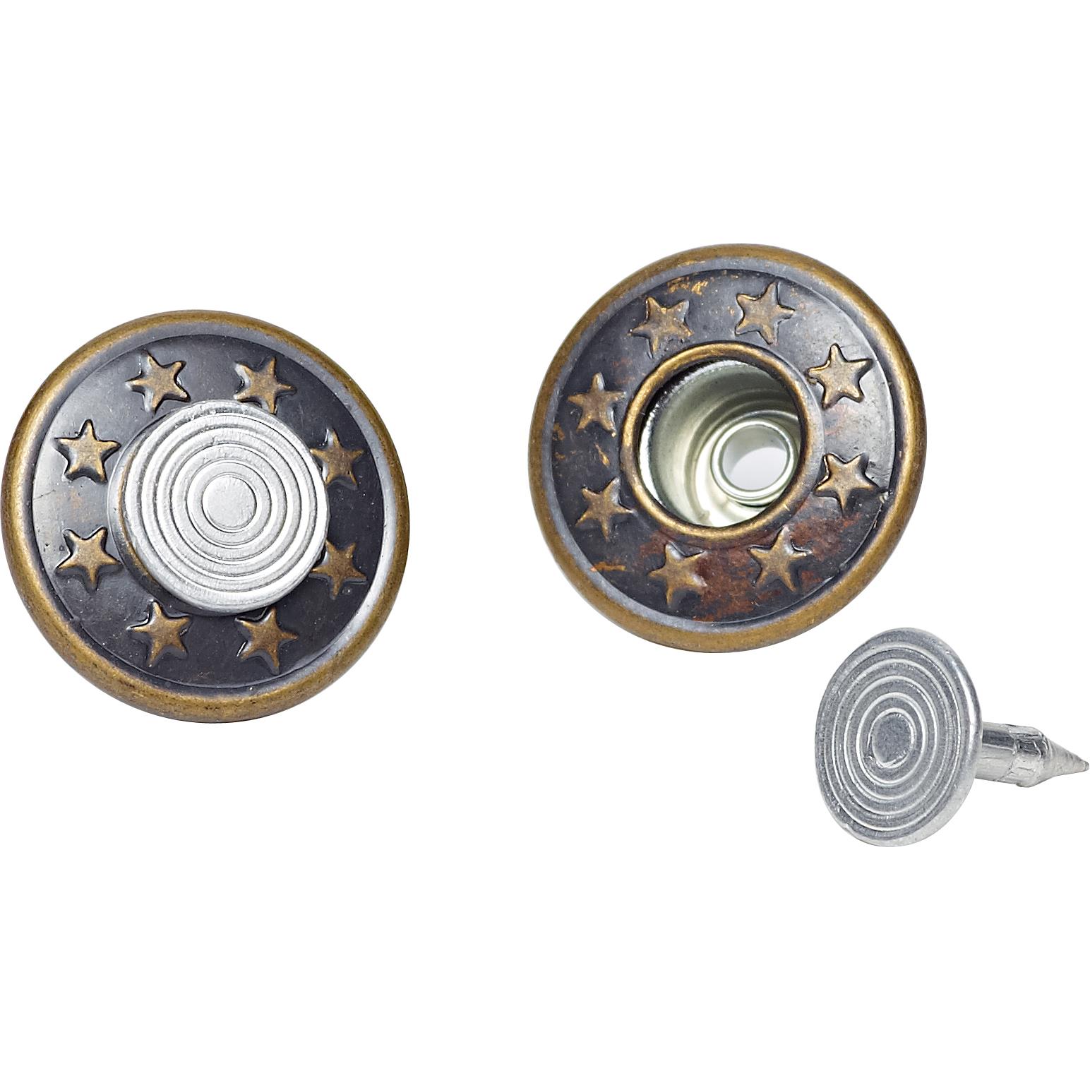 POLO Ersatzknöpfe Lederjeans 16 mm braun - Motorradbekleidung - Zubehör & Accessoires