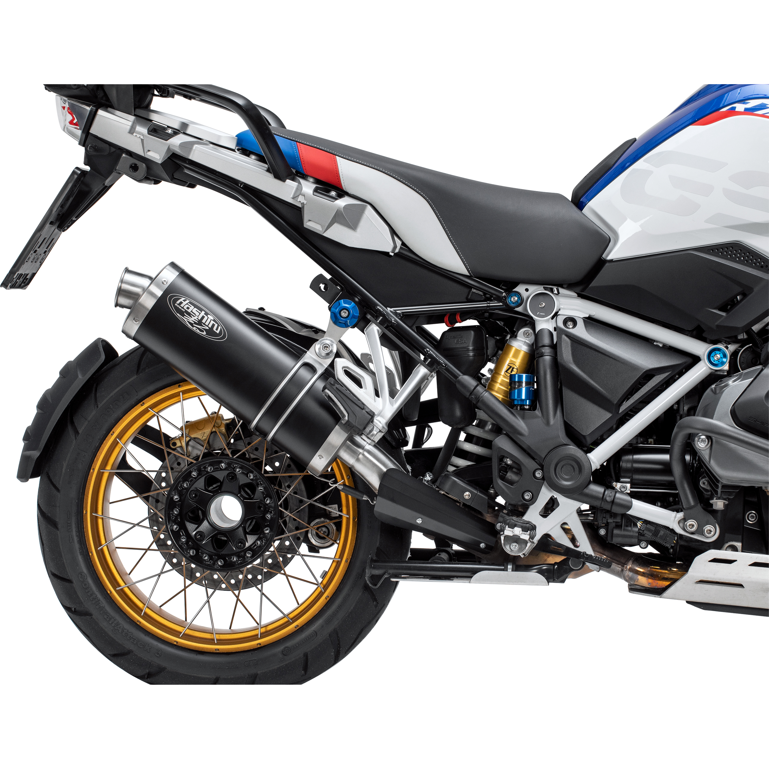Hashiru Auspuff ST05 oval schwarz für BMW R 1250 GS /Adventure - Motorradteile & Ersatzteile - Auspuff
