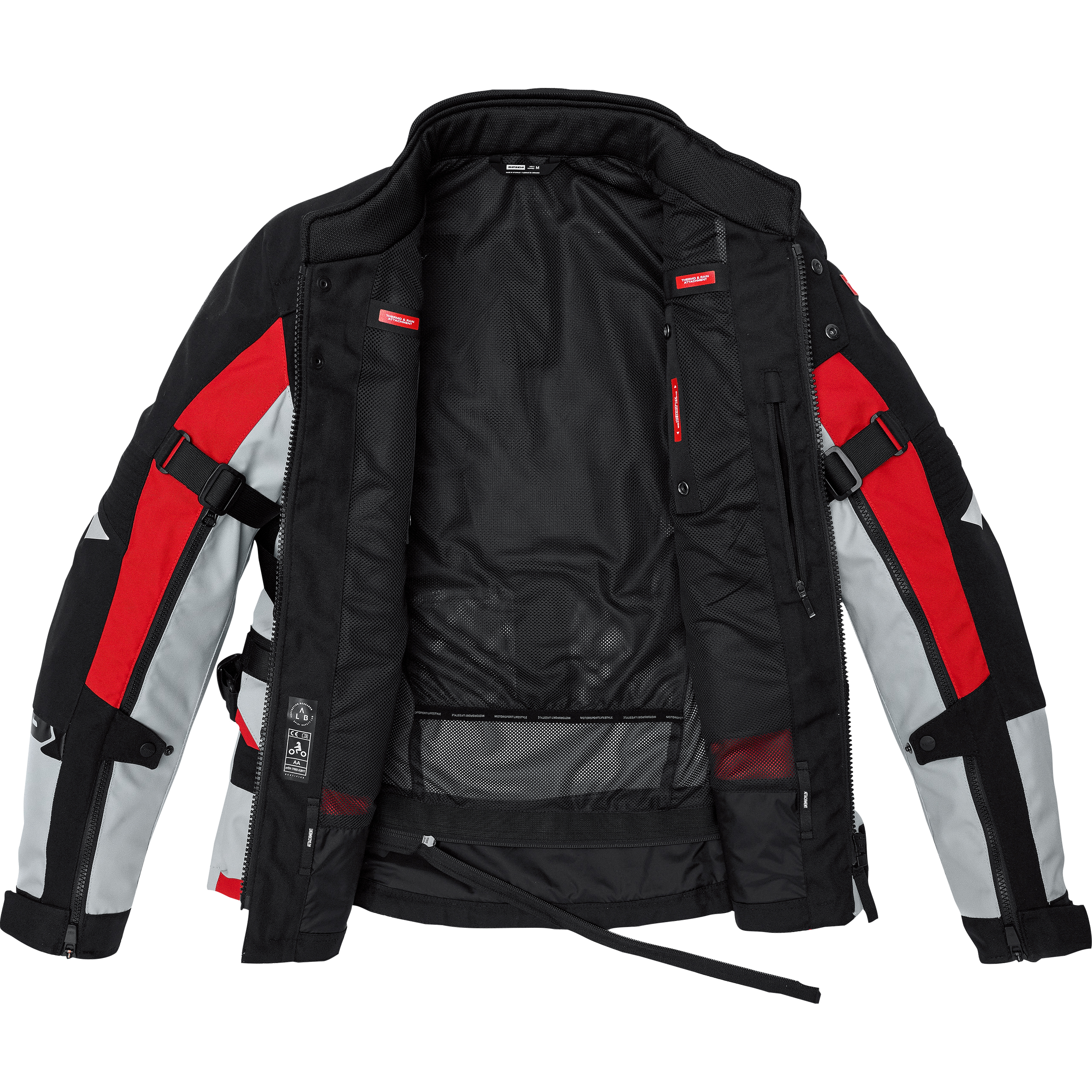 SPIDI-Allroad H2Out Textiljacke grau/rot XL-2016381999002011