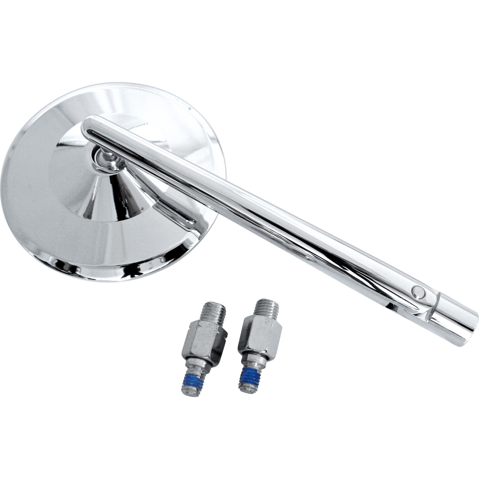 Highsider Lenkerspiegel M10x1,25R+L Montana Alu Ø102mm chrom - Motorradteile & Ersatzteile - Motorradspiegel