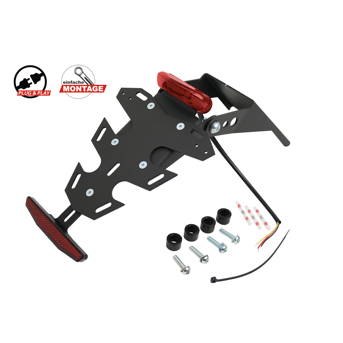 Mizu Kennzeichenhalter Plug & Play CH für Suzuki GSX-8R/S - Motorradteile & Ersatzteile - Anbauteile