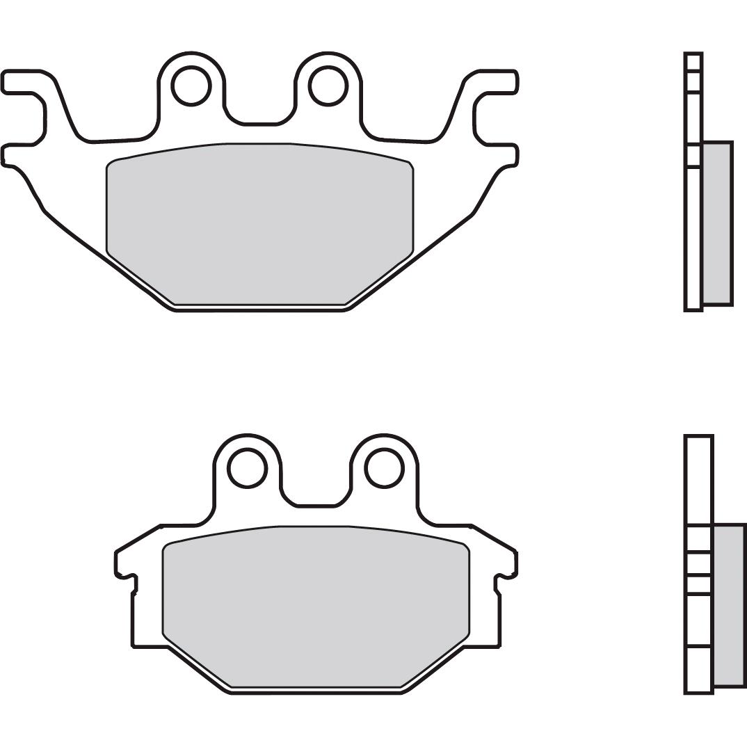 Brembo Bremsbeläge organisch 07GR52.09  94/73x47x8,7/10,7mm - Motorradteile & Ersatzteile - Bremsen