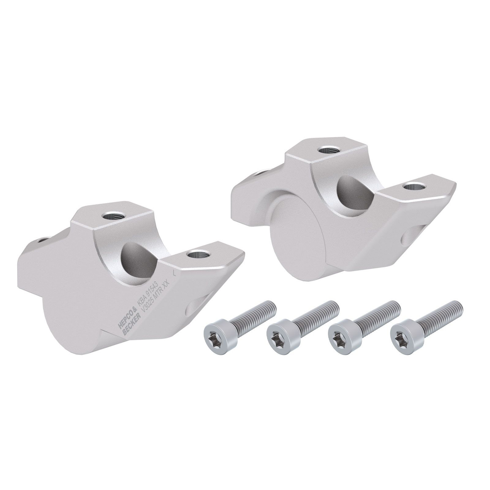 Hepco & Becker handlebar relocation 30/25mm silver for BMW F 900 GS