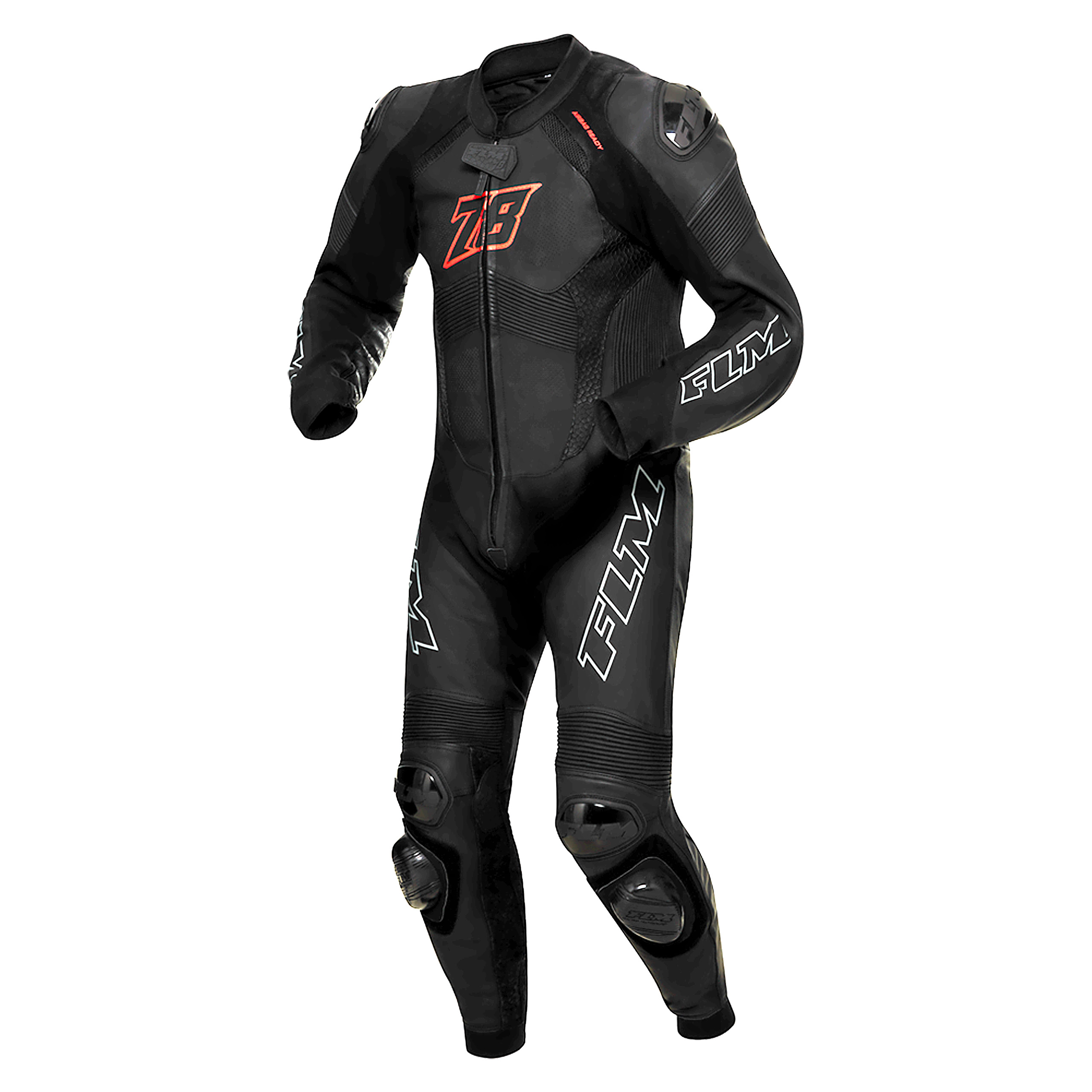 FLM Assen combinaison cuir 1-pièce noir/anthracite