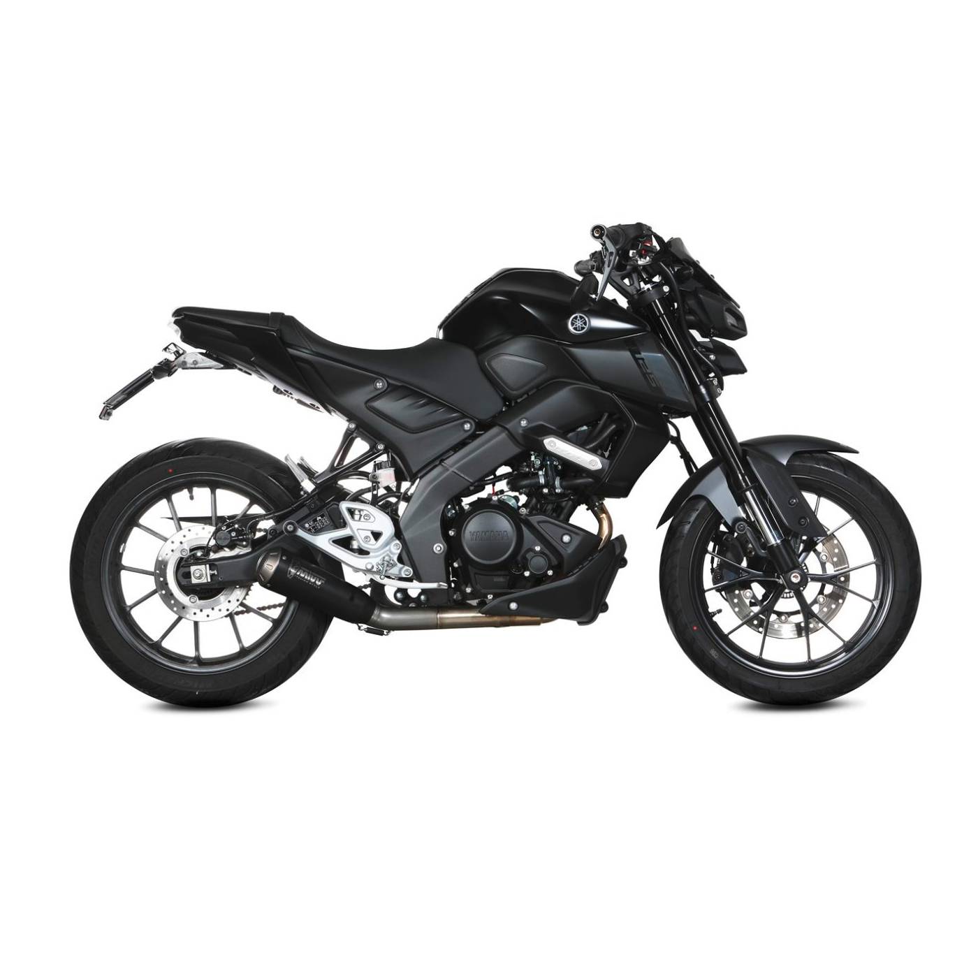 MIVV Auspuff X-M1 Y.067.KC4B 1-1 schwarz für MT/YZF 125 2019-2024 - Motorradteile & Ersatzteile - Auspuff