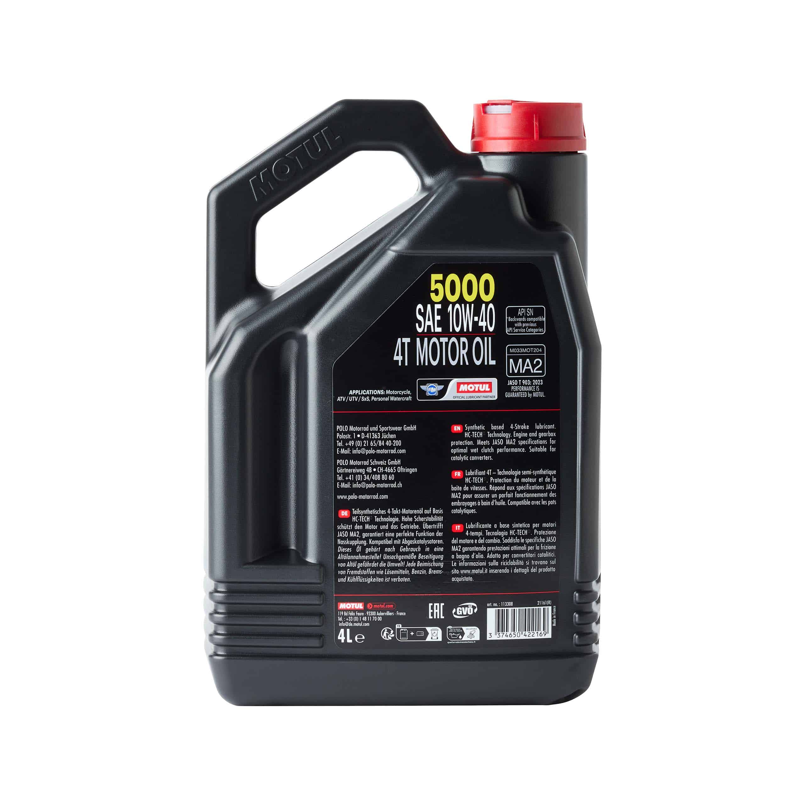 Motul-Motoröl teilsynthetisch 5000 4T 10W40 POLO EDITION-0000039320000065