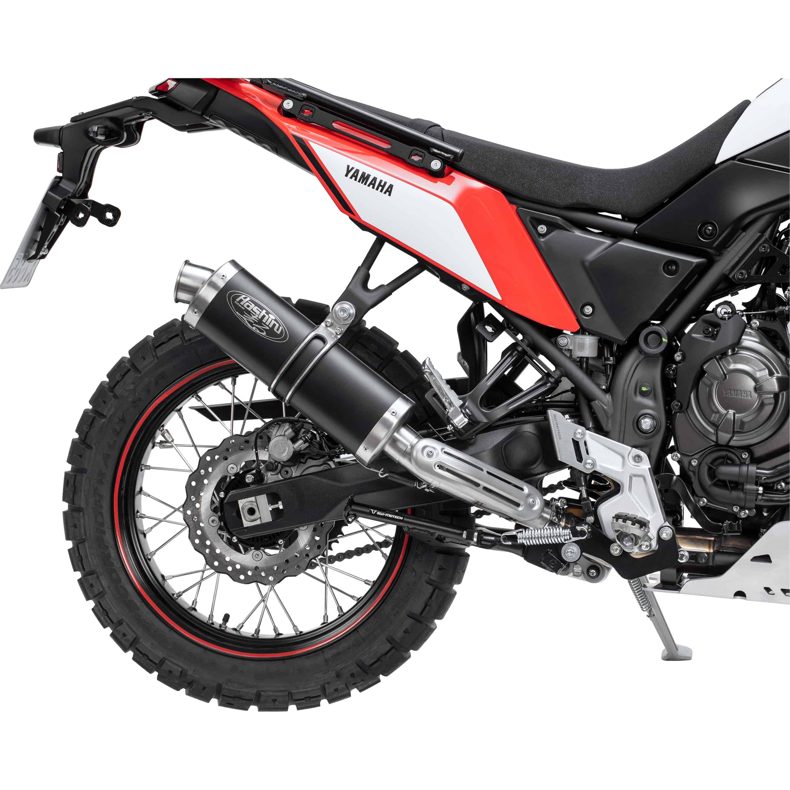 Hashiru Auspuff ST05 oval small schwarz für Yamaha XT 700 Z Tenere - Motorradteile & Ersatzteile - Auspuff