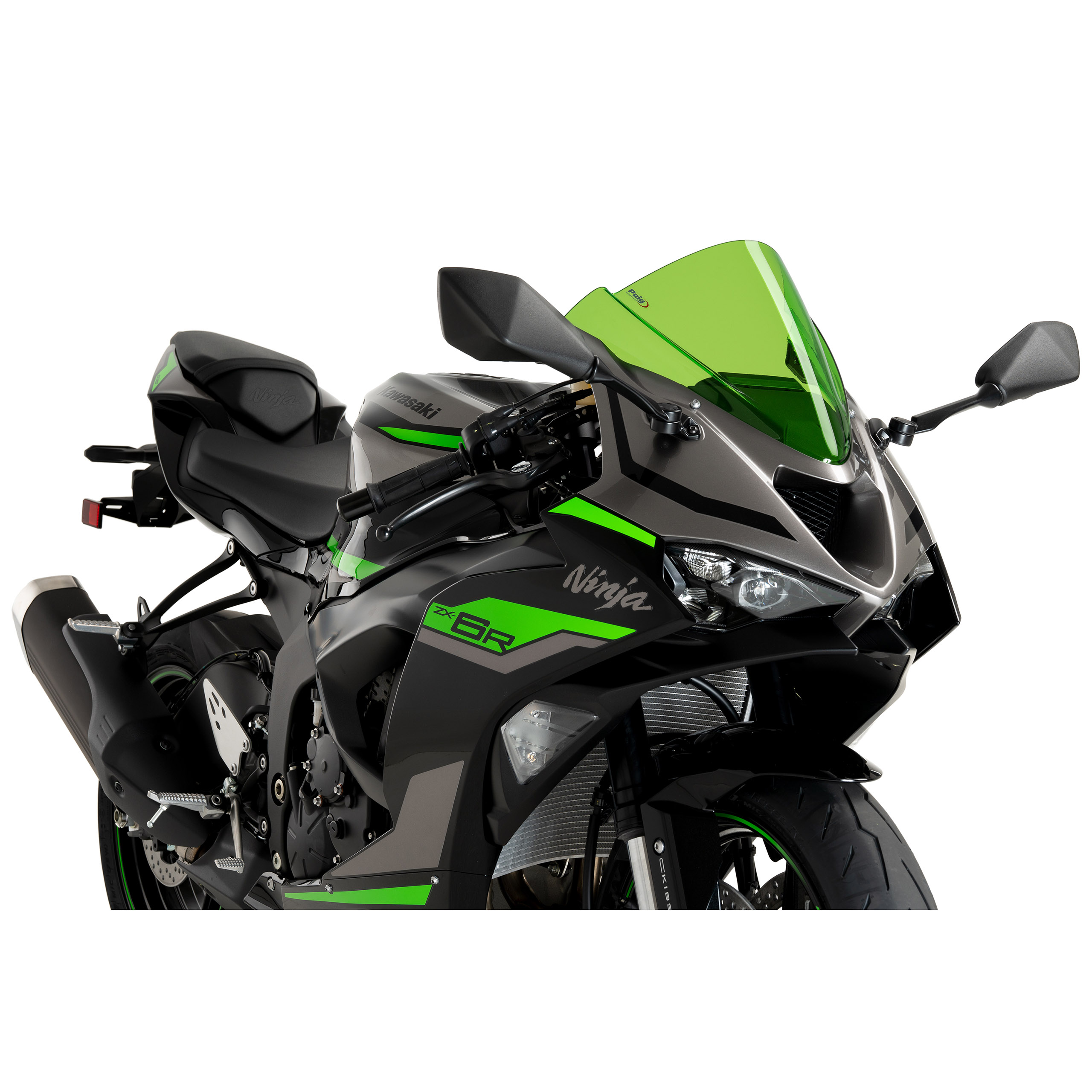 Puig Verkleidungsscheibe Z-Racer grün für Kawasaki ZX-6 R 2024- - Motorradteile & Ersatzteile - Verkleidungen & Abdeckungen