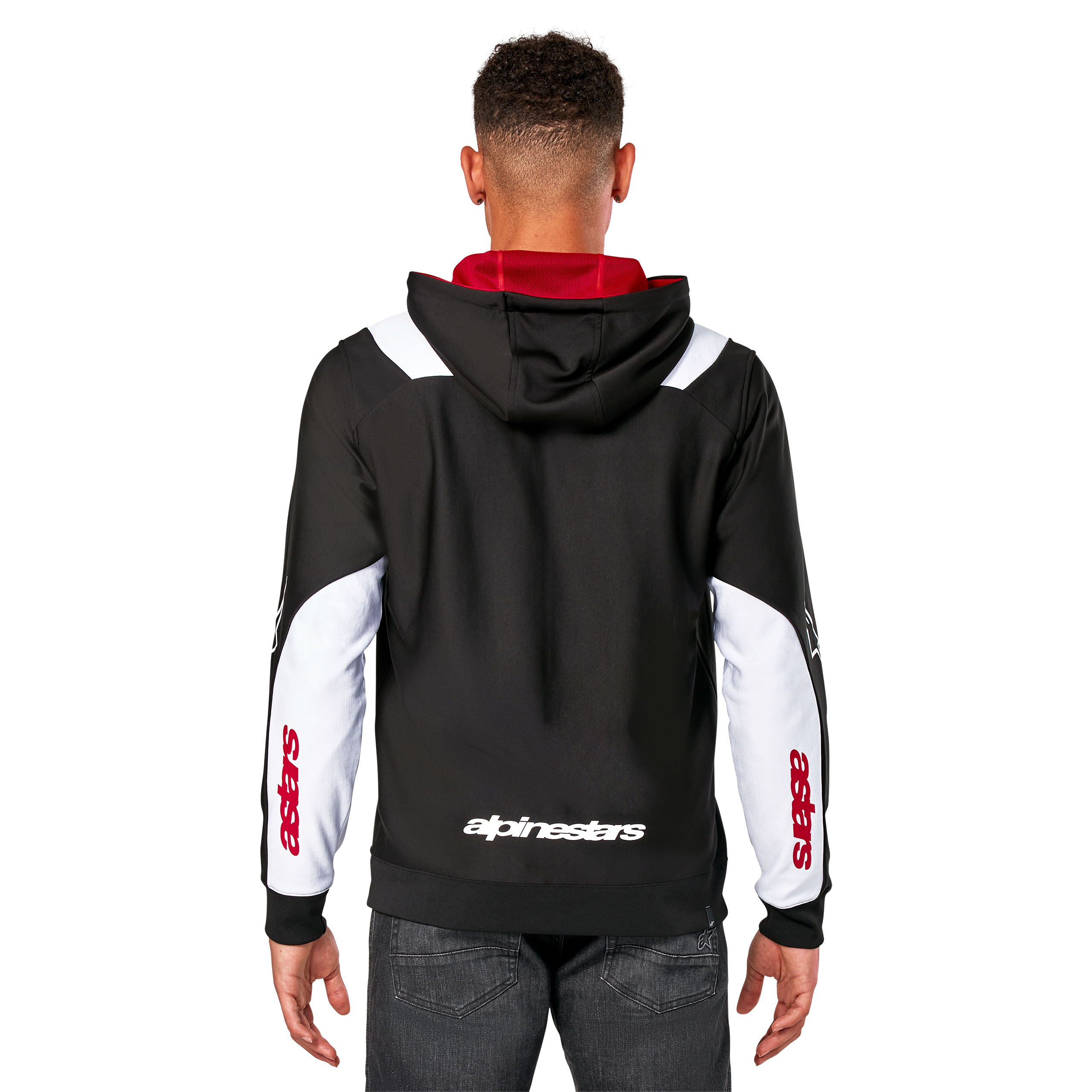 Alpinestars-Sessions V3 Hoodie schwarz/weiß/rot L-0001825003035010