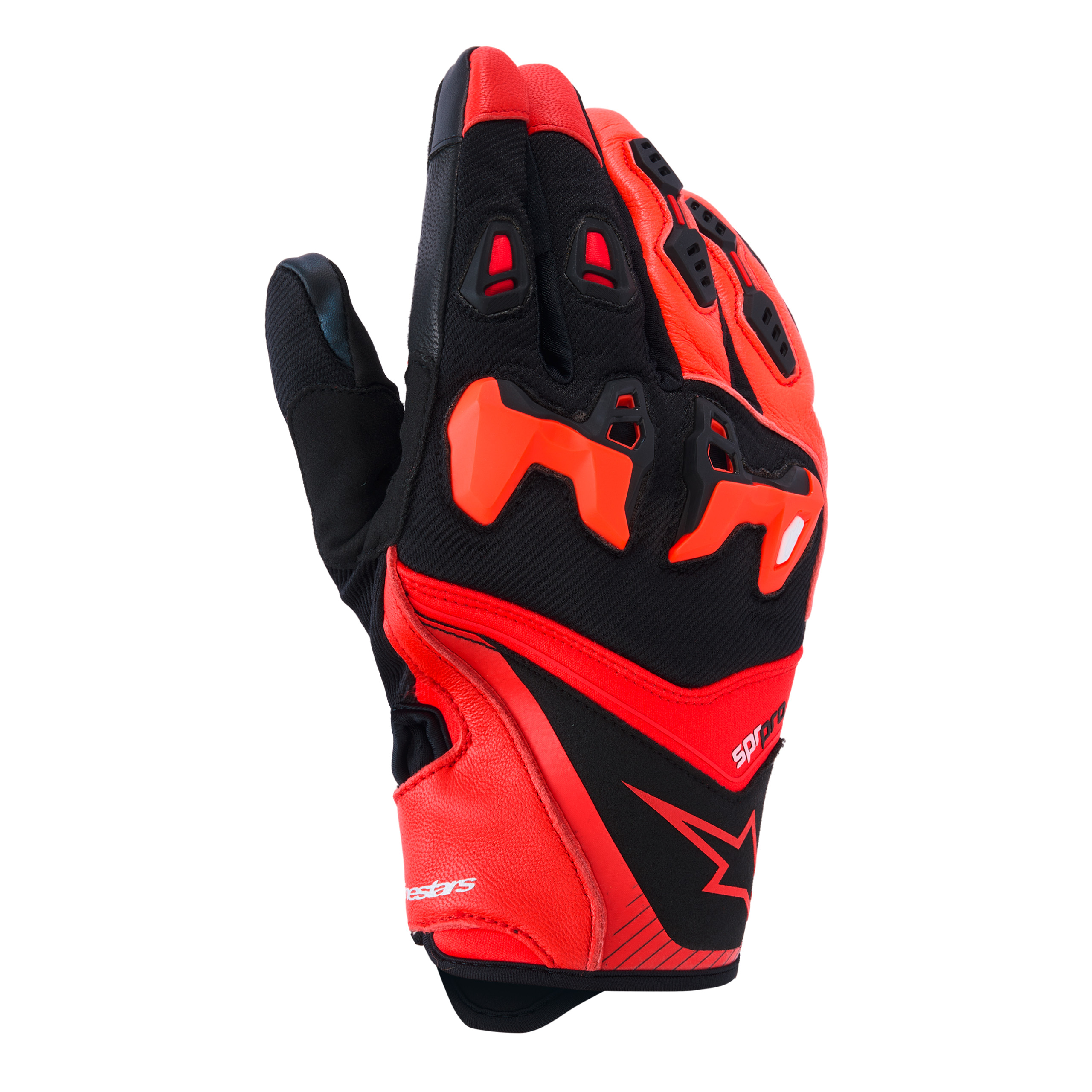 Alpinestars-SP-R Pro Sporthandschuh kurz leuchtrot/fluo rot/schwarz XL-0001716007133011
