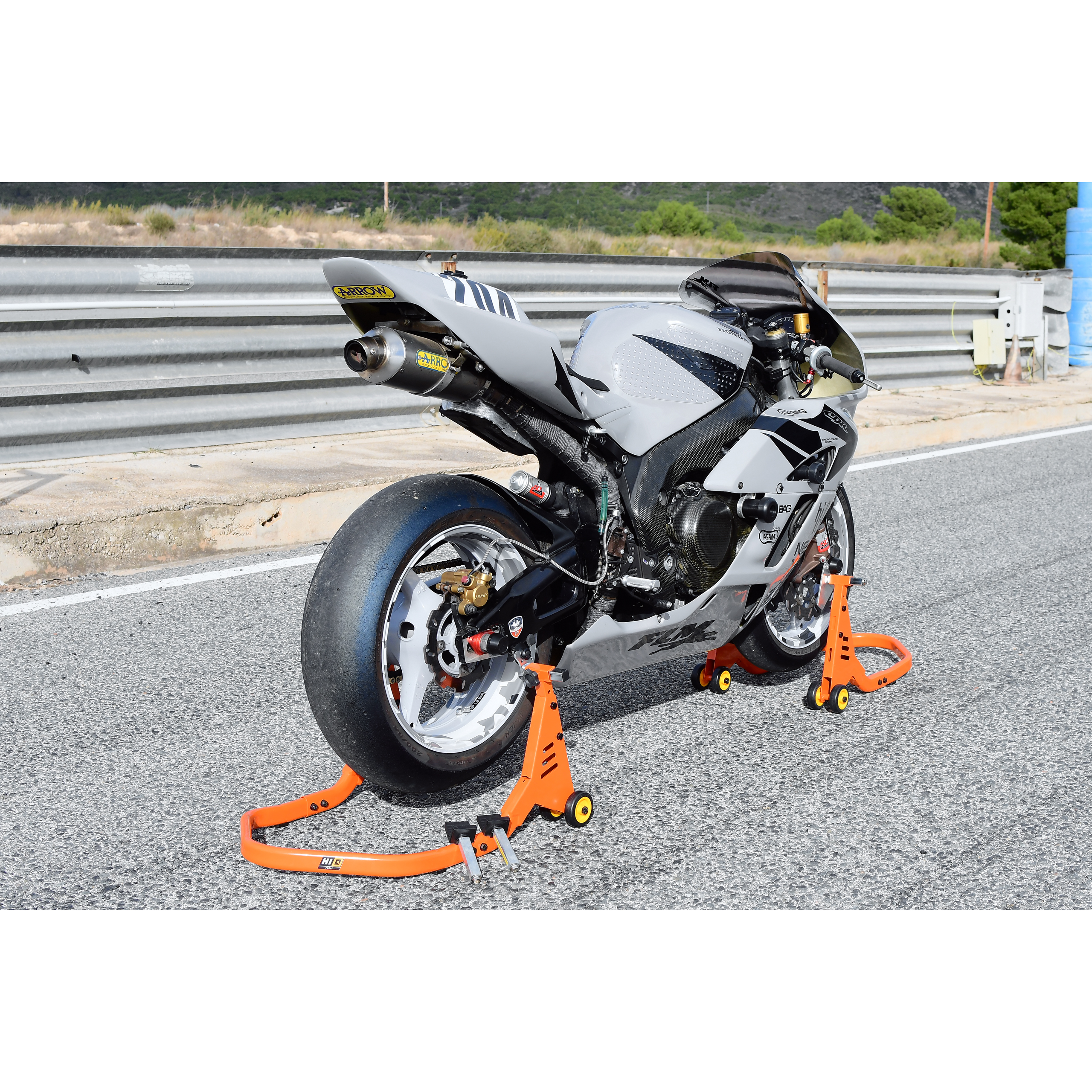 Hi-Q Tools-Montageständer IV hinten orange mit Winkel+Racingaufnahmen-5749991148000120