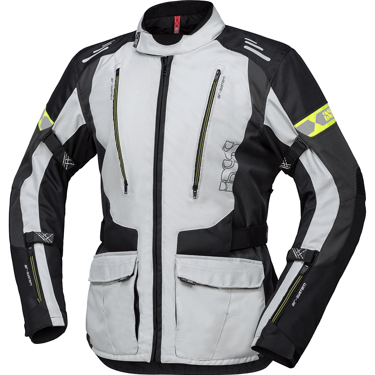IXS-Lorin-ST Textiljacke grau/schwarz-neongelb XL-2016431999009011