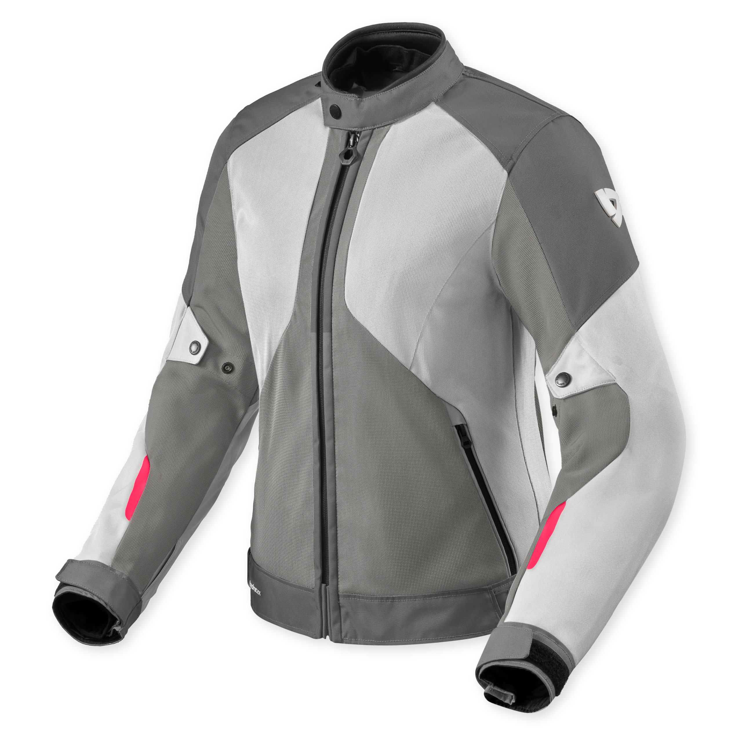 REV'IT! Torque 3 H2O Damen Jacke grau/rosa 38 - Motorradbekleidung - Touring Motorradbekleidung
