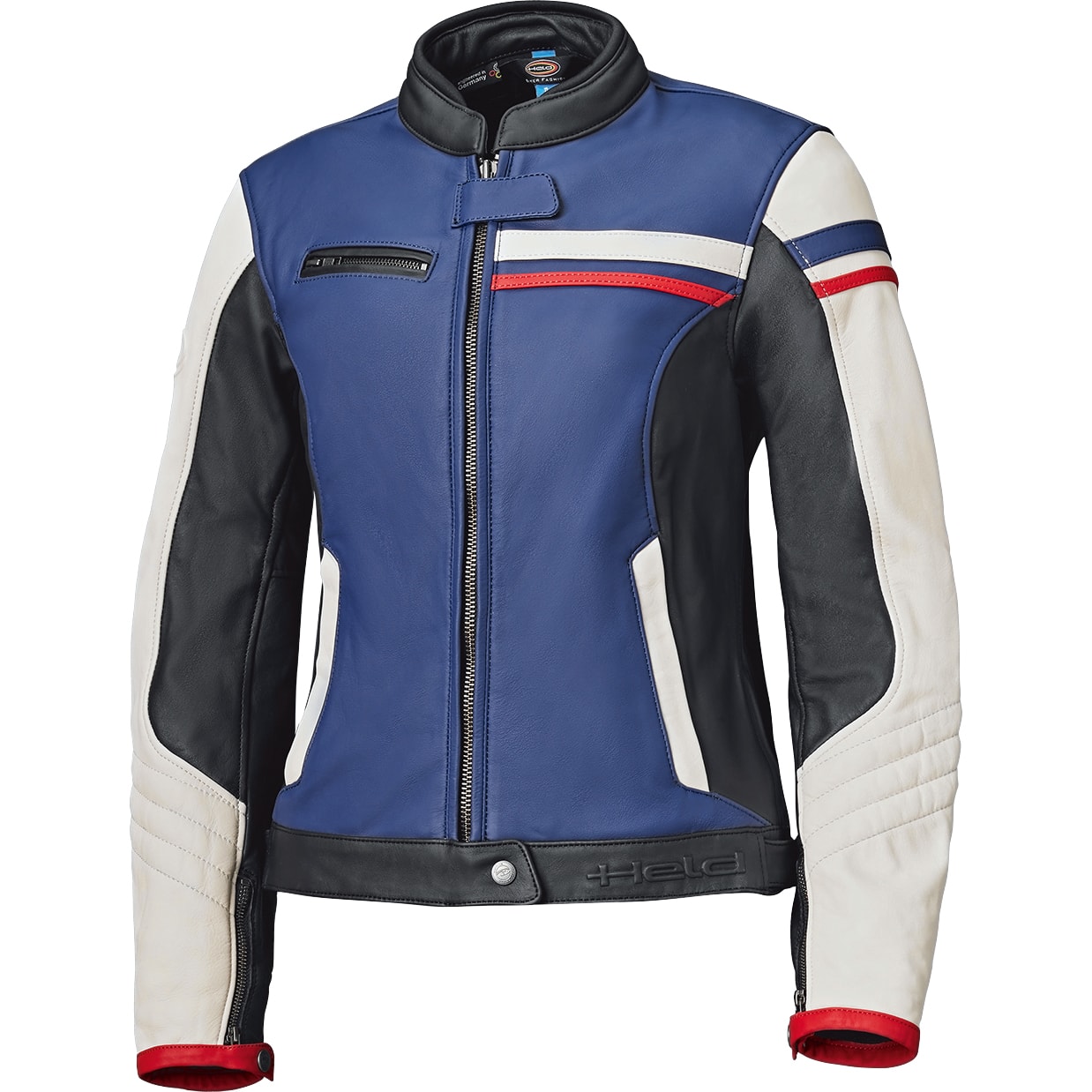 Held-Midway Lederjacke blau/rot/weiß 48-1006431999005305