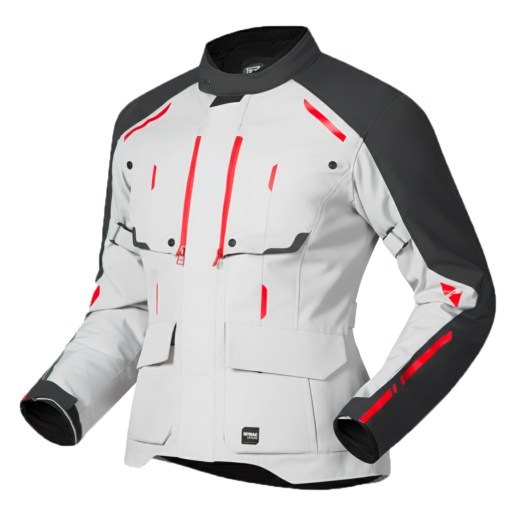 Richa-Taurus Damen Textiljacke grau/rot XL-0001923999082011