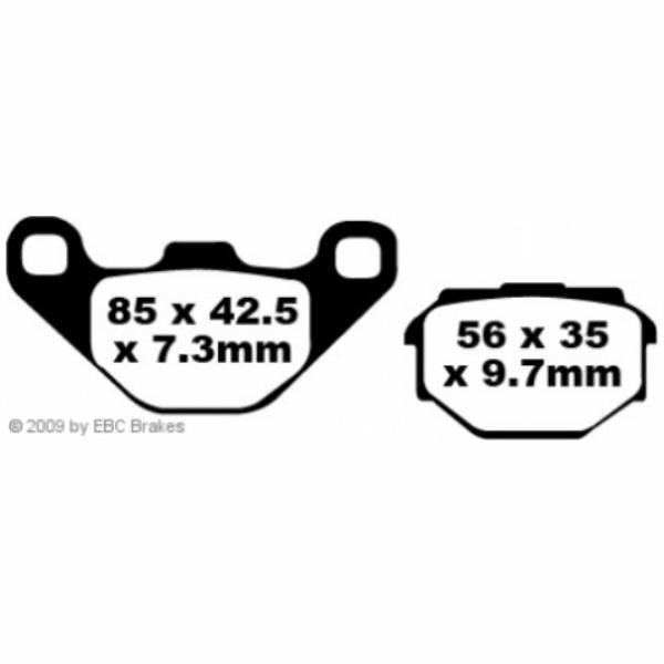Hi-Q Bremsbeläge organisch FA173 85/56x42,5/35x7,3/9,7mm - Motorradteile & Ersatzteile - Bremsen