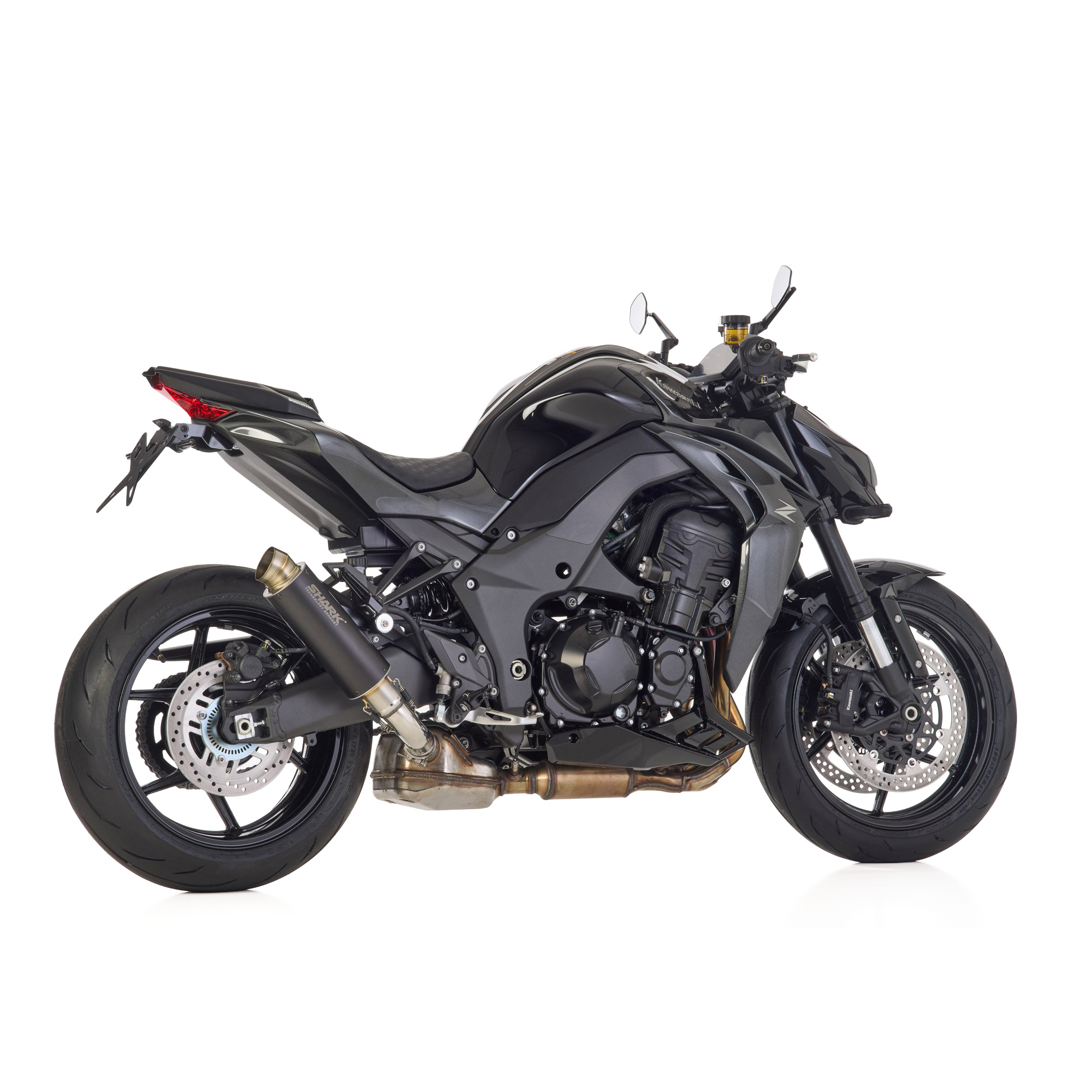 Shark exhaust Auspuff SRC4 short schwarz für Kawasaki Z 1100 /SE 2025- - Motorradteile & Ersatzteile - Auspuff